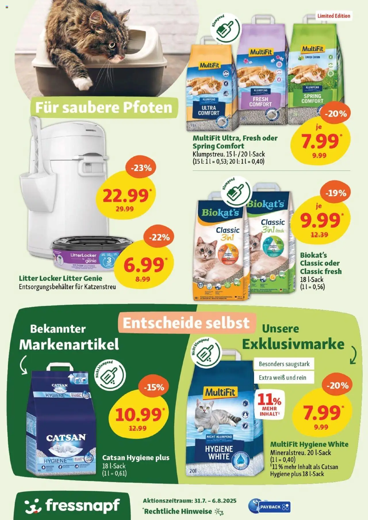 Fressnapf Prospekt - gültig ab dem 31.07.2025 | Seite: 8 | Produkte: Catsan