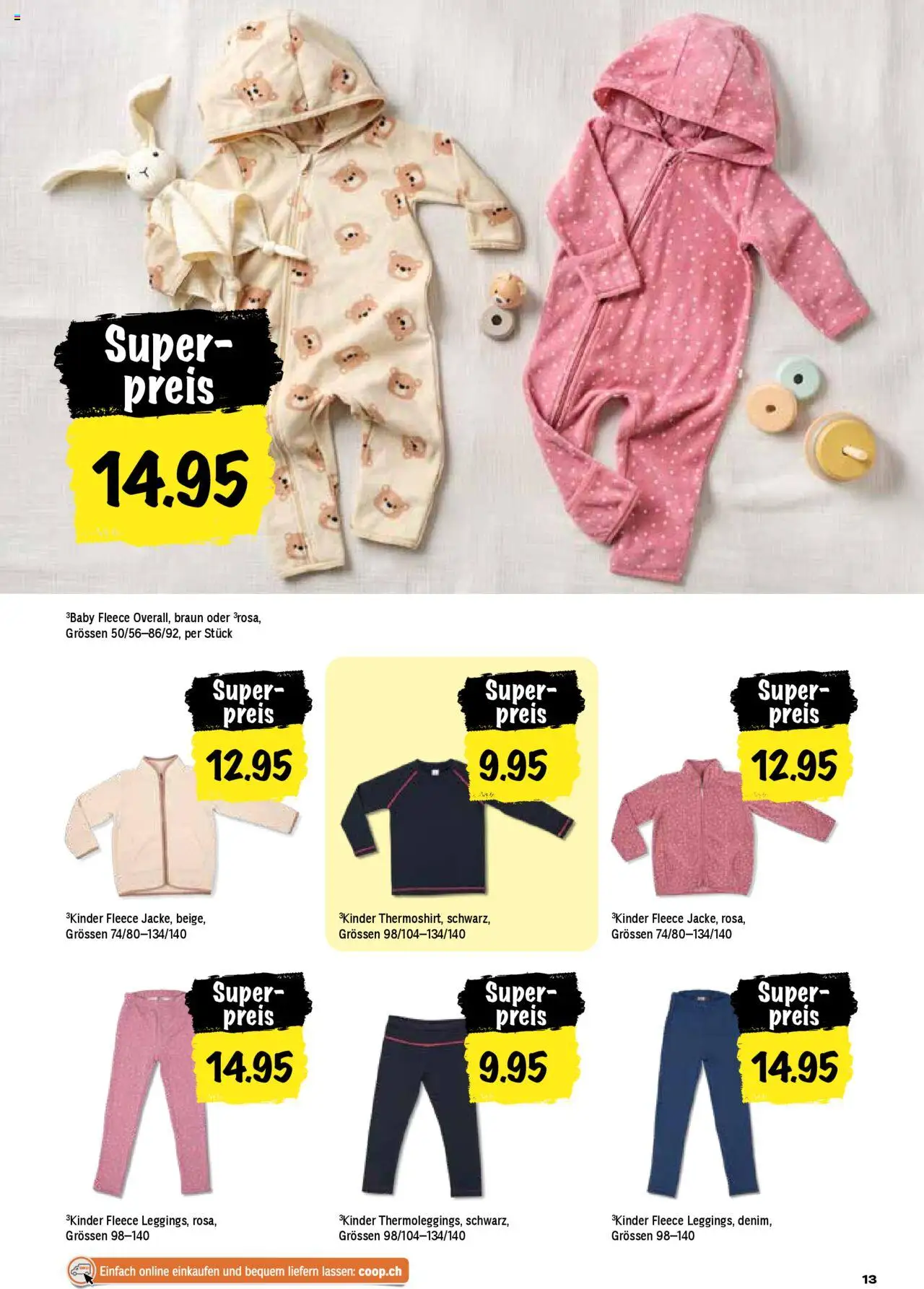 Coop Aktionen – gültig ab 16.10.2025 | Seite: 13 | Produkte: Overall, Leggings, Shirt