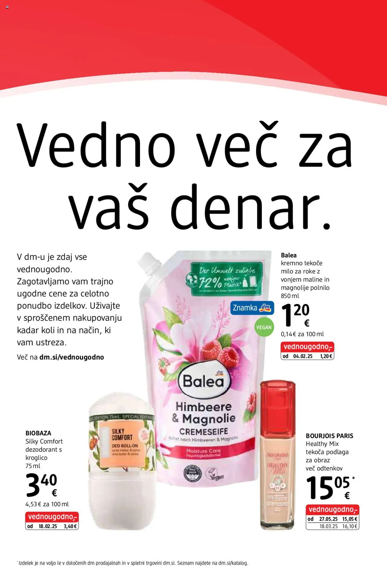 Novi DM Drogerie Markt katalog ponudbe – veljaven od 01.10.2025 | Stran: 6 | Izdelki: Tekoče milo, Milo, Maline