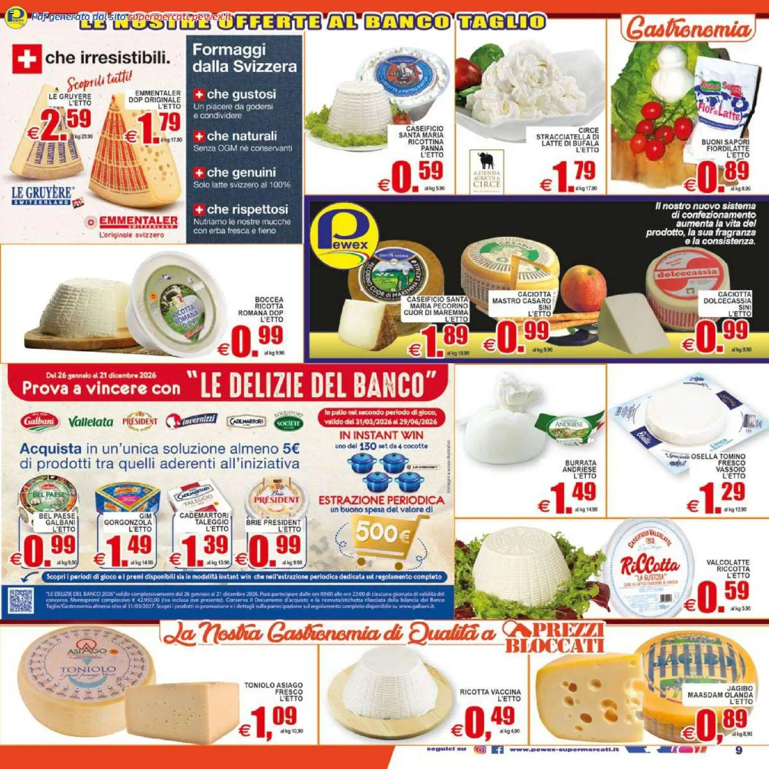 Volantino Pewex del 17.04.2026 | Pagina: 9 | Prodotti: Ricotta, Bilancia, Vassoio, Fragranza