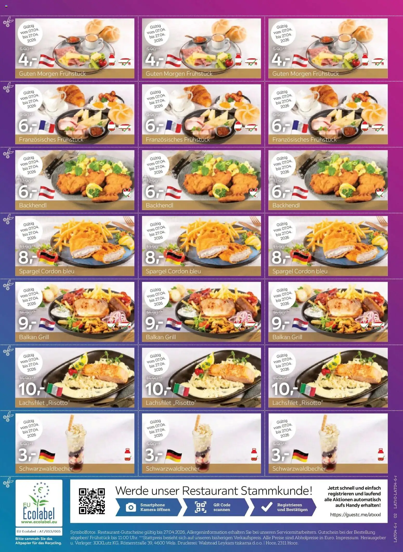 XXXLutz Gutscheinblatt Resto gültig ab 07.04.2026 | Seite: 2 | Produkte: Smartphone, Kamera, Grill