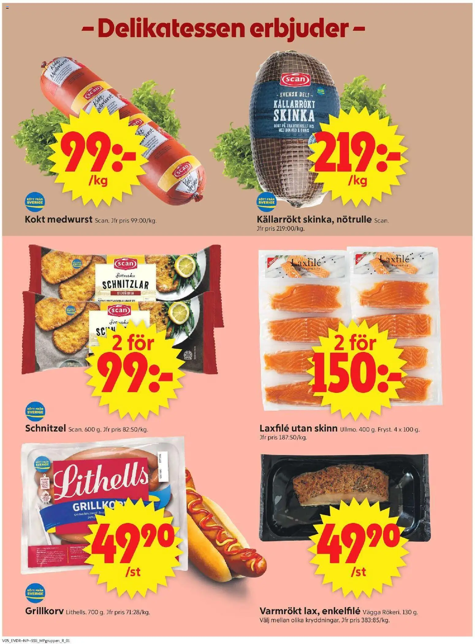 ICA Supermarket reklamblad aktuell från 26.01.2026 | Sida: 10 | Produkter: Grillkorv, Skinka