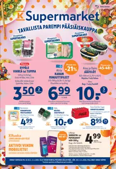 K-Supermarket-mainoslehti voimassa 30.03.2026 alkaen