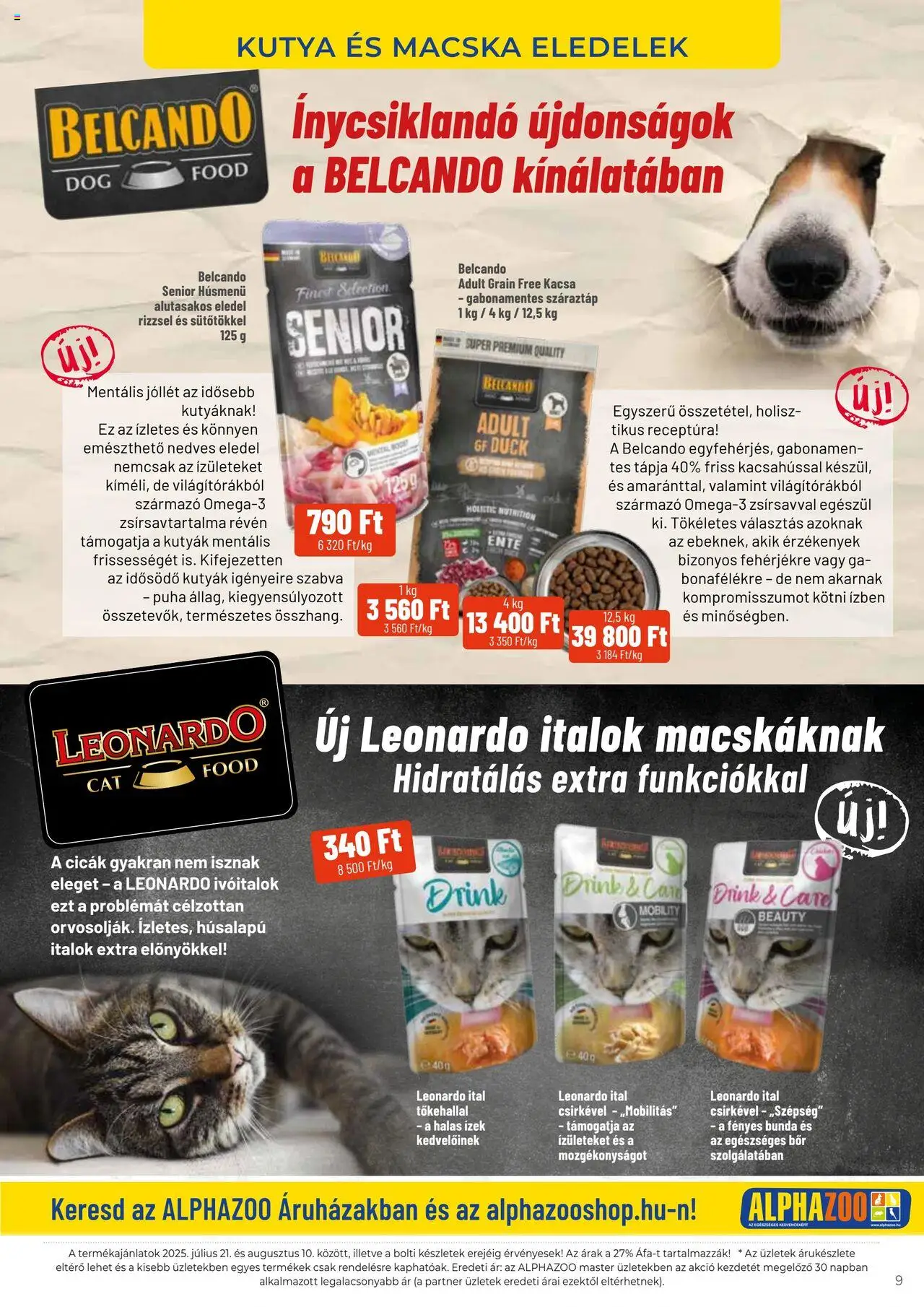 AlphaZoo akciós ujság - amely érvényes a következő dátumtól: 21.07.2025 | Oldal: 9 | Termékek: Bor, Kacsa