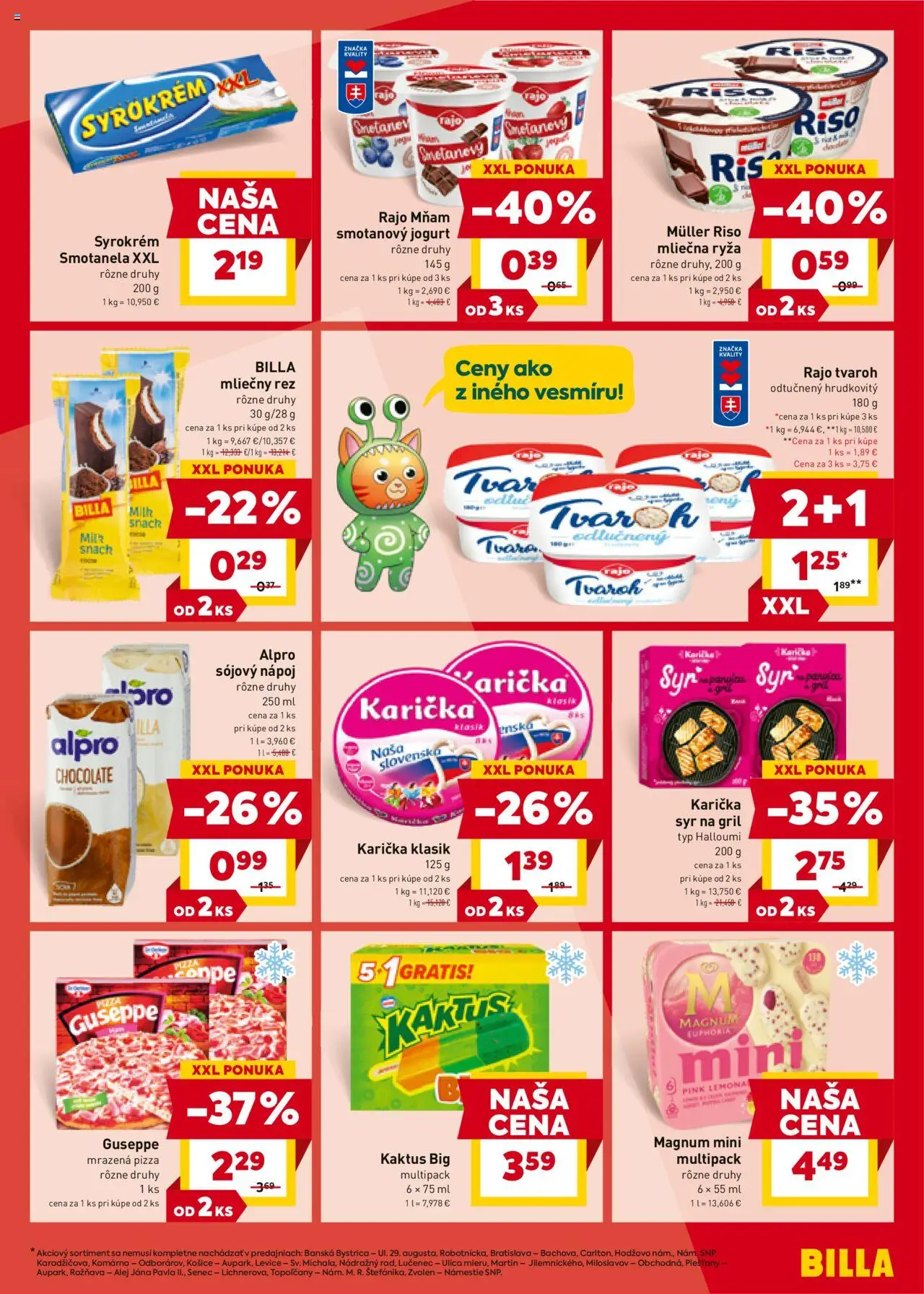 Billa leták │ platný od 13.08.2025 | Strana: 7 | Produkty: Gril, Pizza, Magnum, Alpro