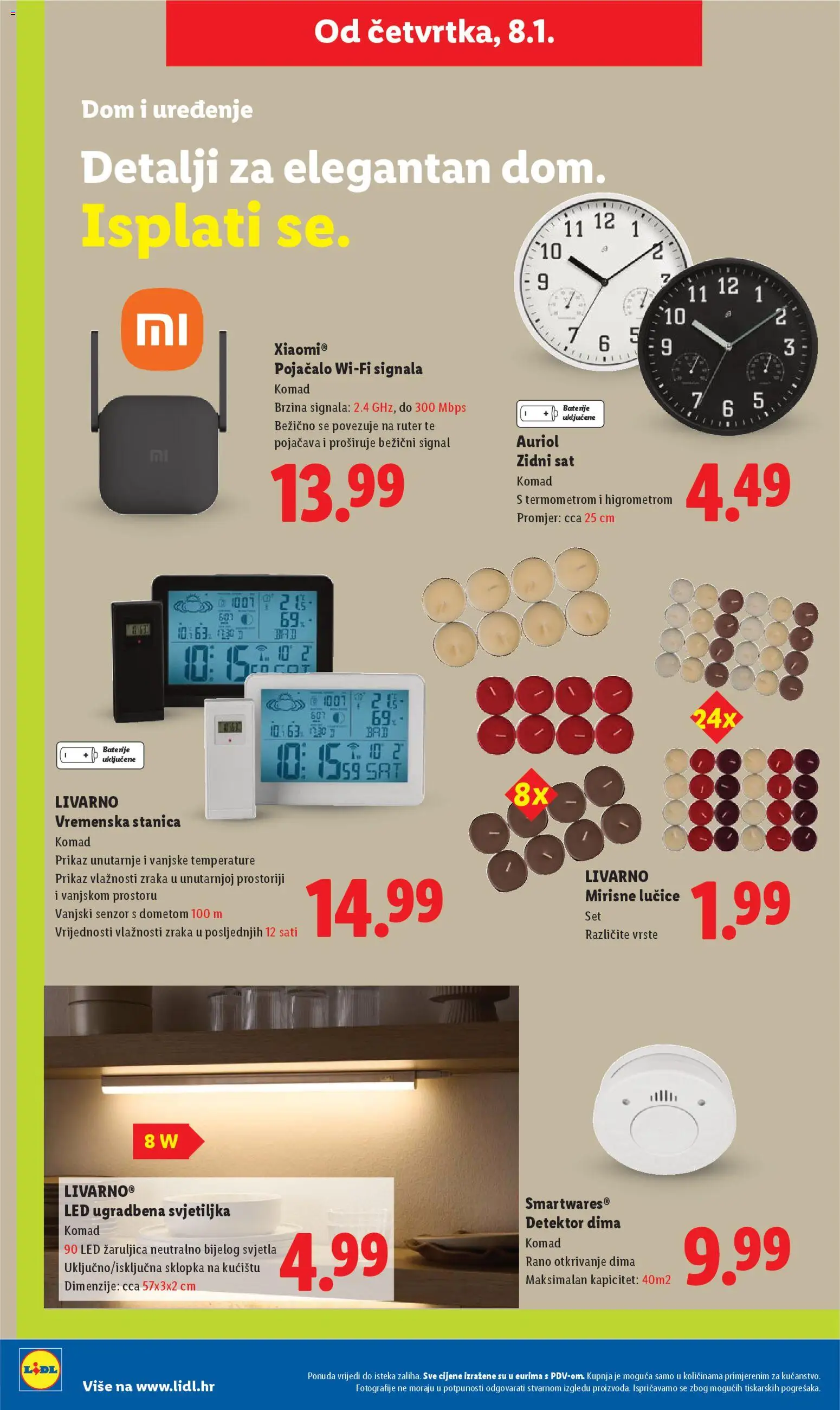 Lidl katalog | vrijedi od 07.01.2026 | Stranica: 40 | Proizvodi: Svjetiljka, Zidni sat, Baterije, Sat
