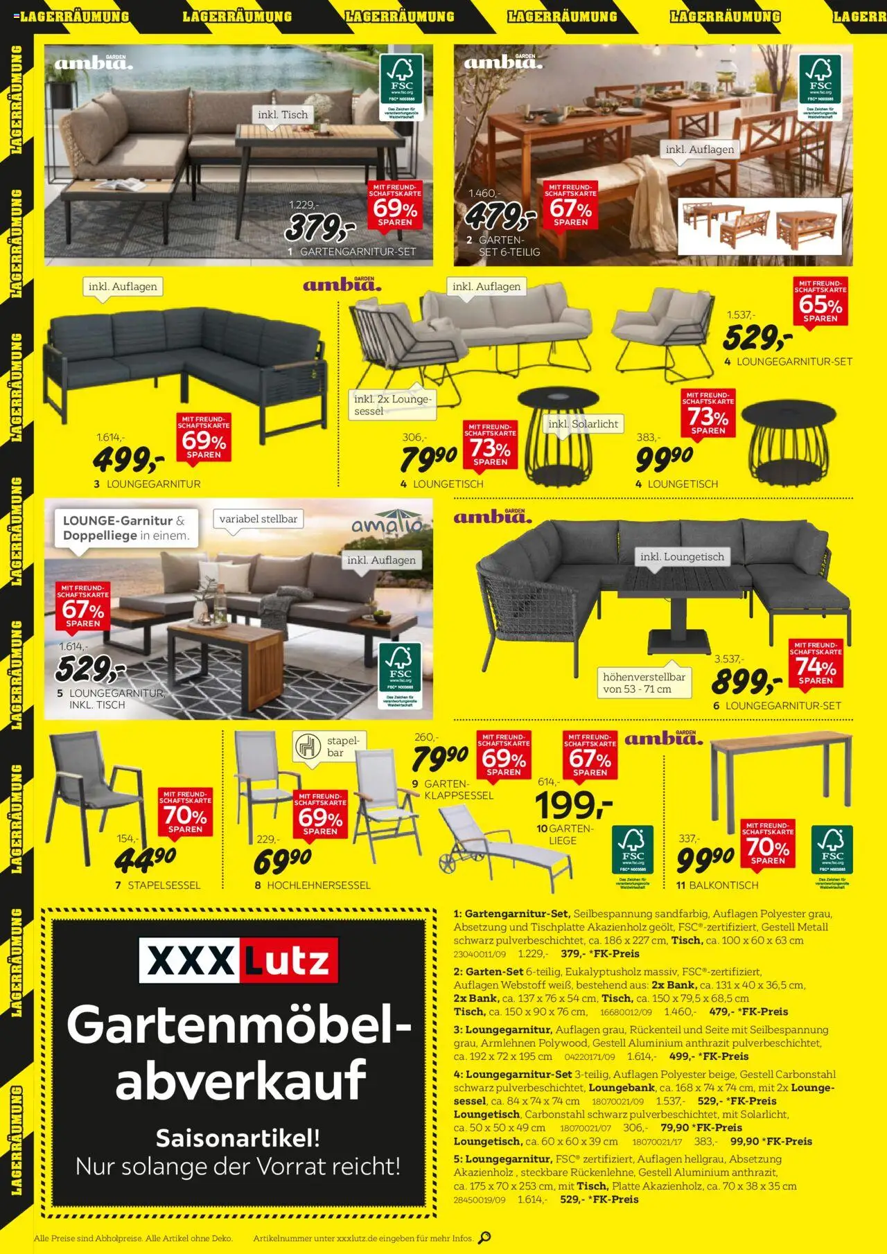 XXXL Lutz Gartenmöbelabverkauf - gültig ab dem 04.08.2025 | Seite: 2 | Produkte: Sessel, Tisch, Liege, Gartenmöbel