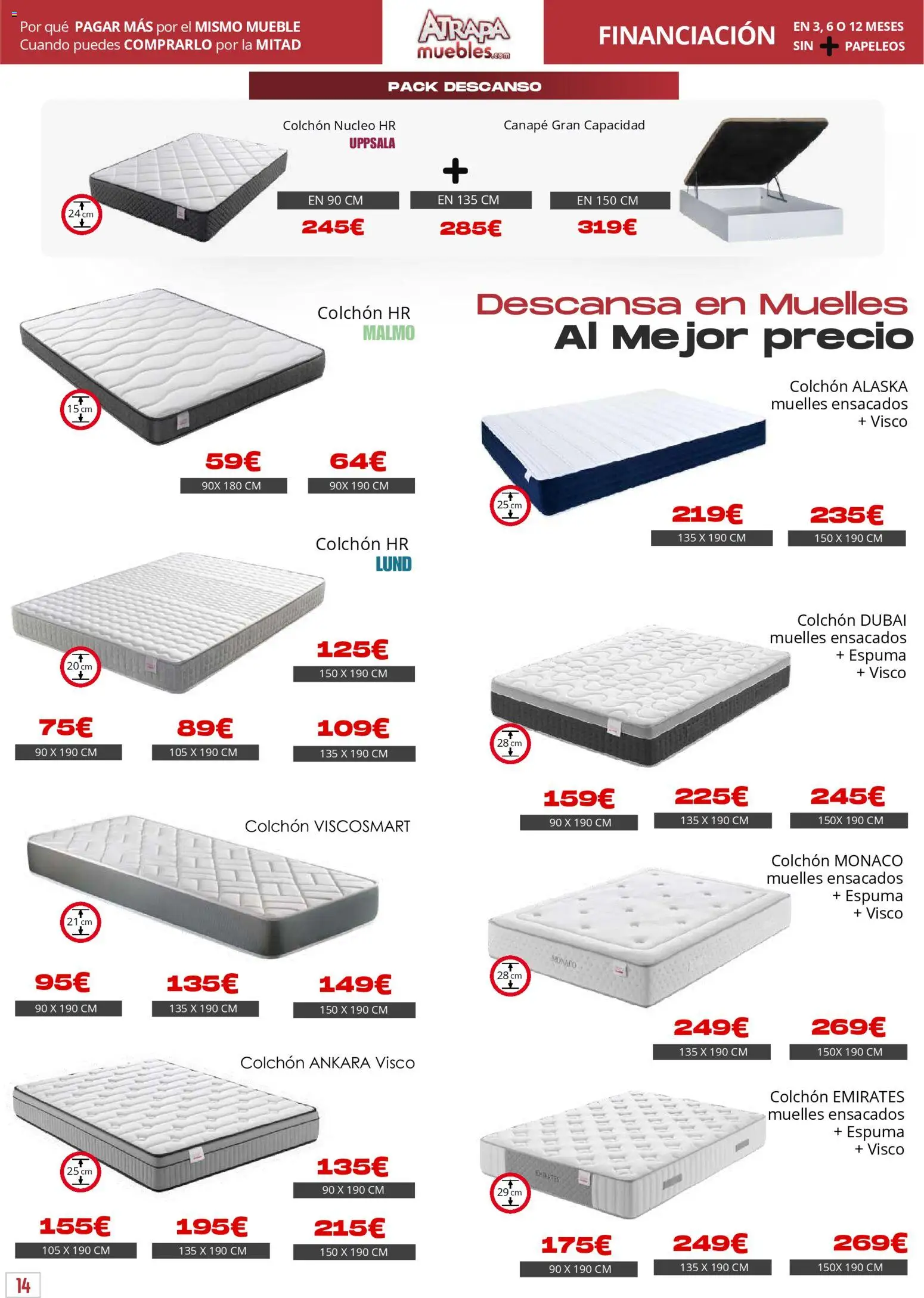 Atrapa Muebles - folleto │ válido desde el 01.01.2026 | Página: 14 | Productos: Colchon