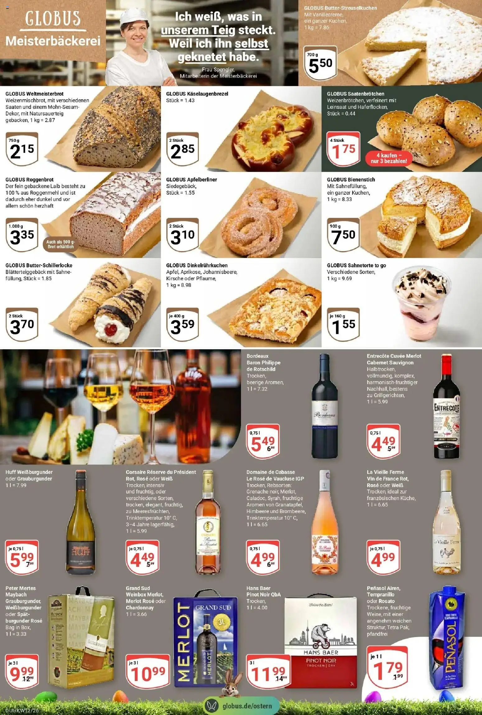 Globus prospekt Duisburg	 – gültig ab 15.03.2026 | Seite: 7 | Produkte: Merlot, Entrecote, Himbeere, Brot