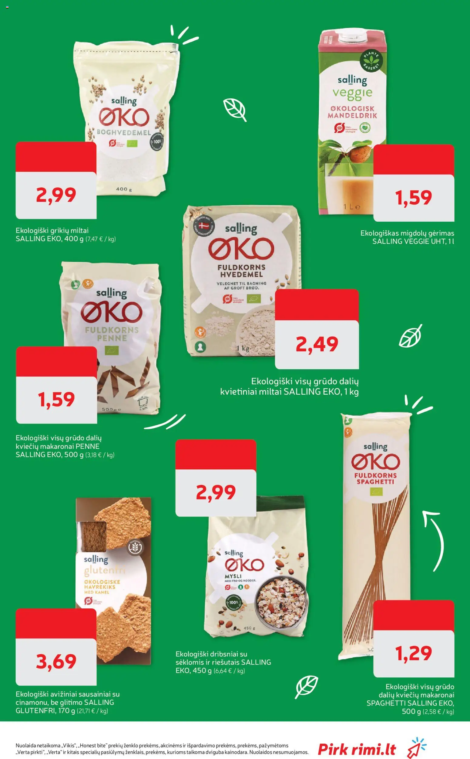 Rimi akcijos nuo 13.01.2026 | Puslapis: 11 | Prekių: Sausainiai, Miltai, Dribsniai, Makaronai