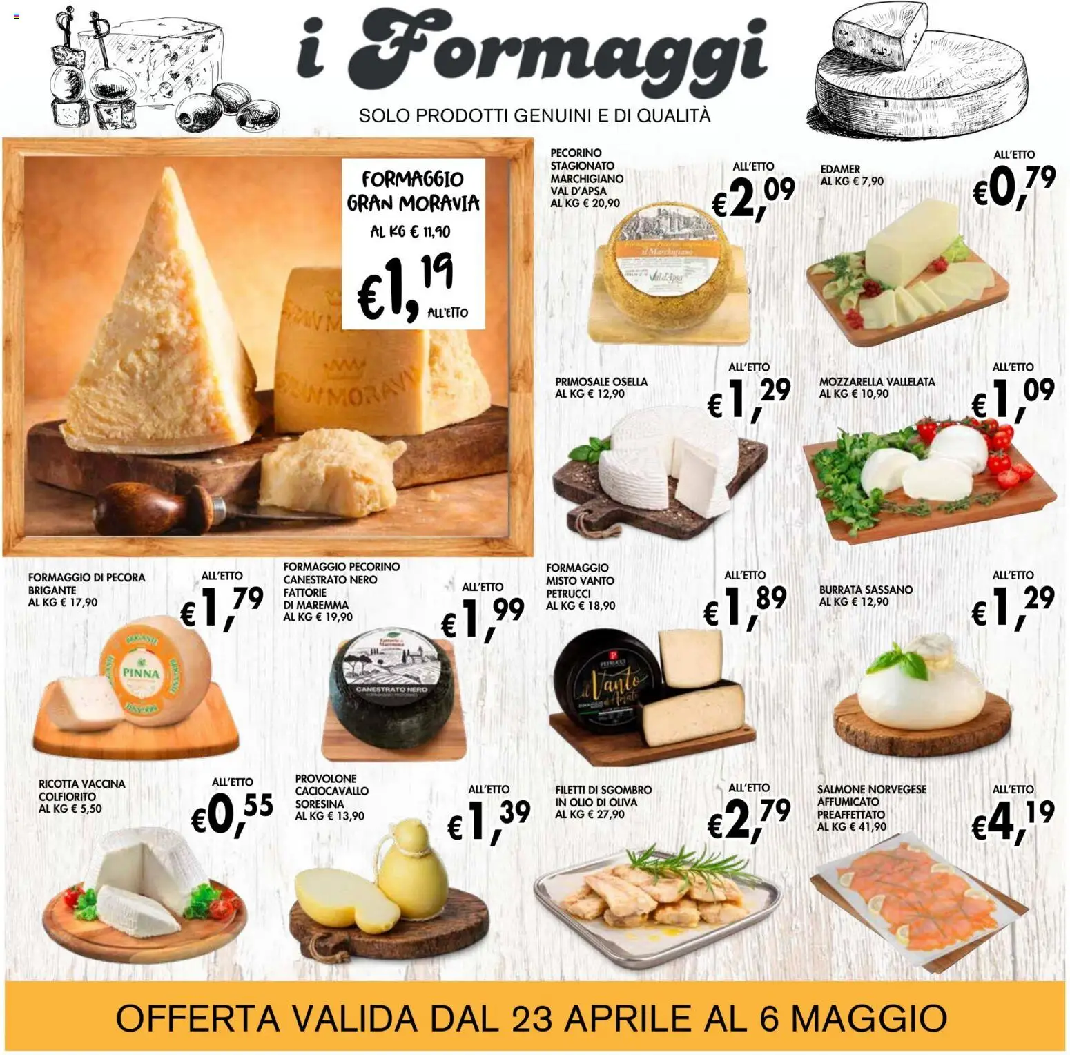 Volantino Coal del 23.04.2026 | Pagina: 6 | Prodotti: Provolone, Olio, Burrata, Olio di Oliva