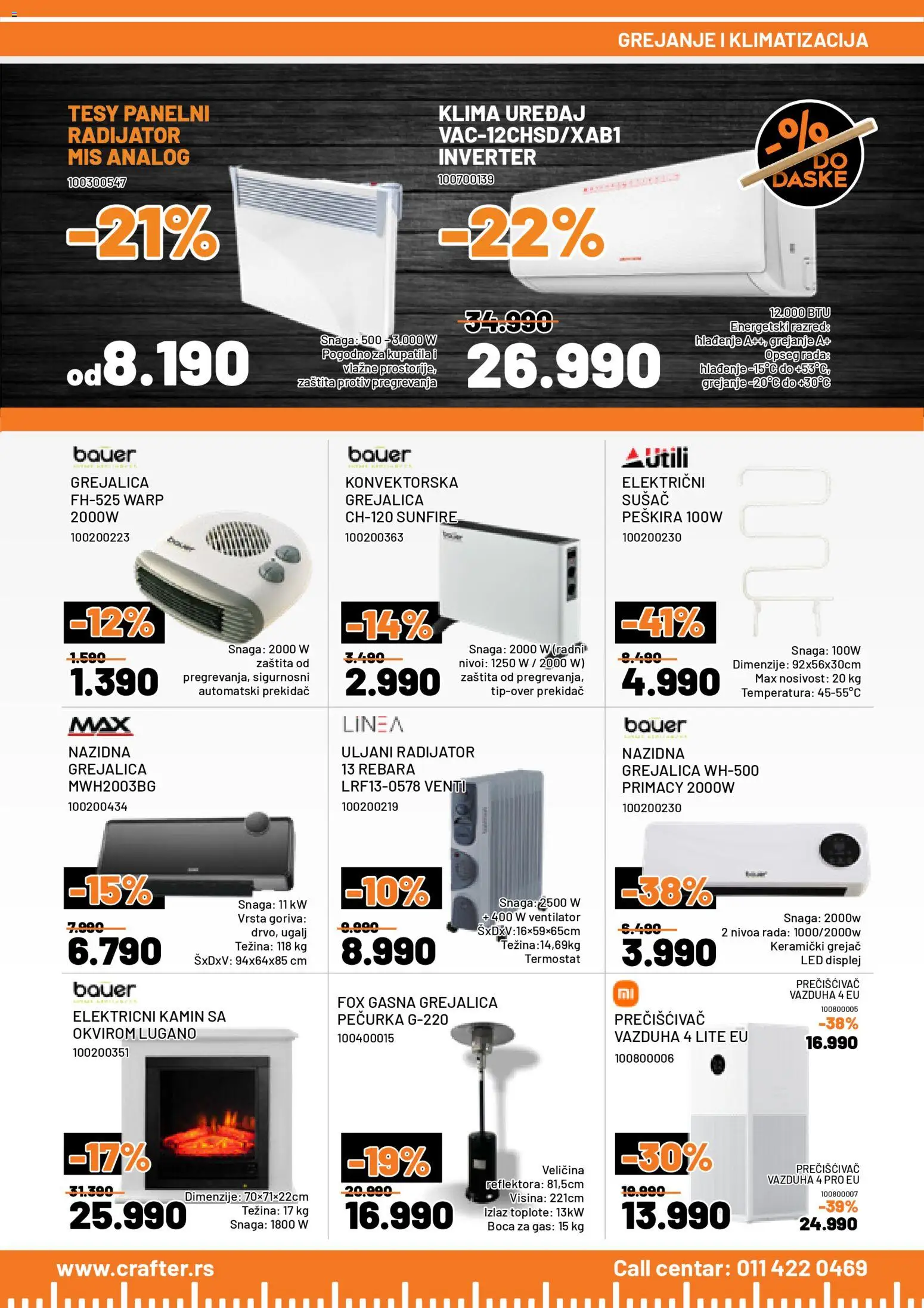 Crafter katalog - važi od 31.10.2025 | Strana: 3 | Proizvode: Ventilator, Radijator, Grejalica, Klima