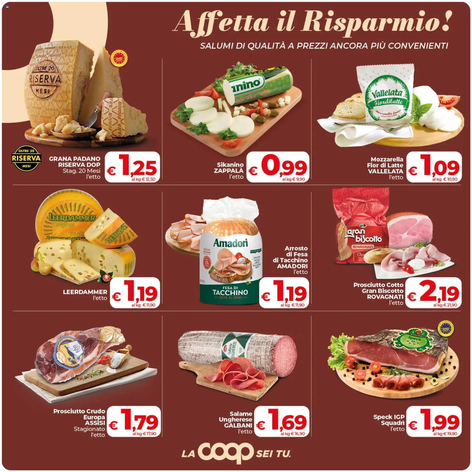 Volantino COOP del 17.04.2026 | Pagina: 5 | Prodotti: Speck, Prosciutto Crudo, Latte, Prosciutto