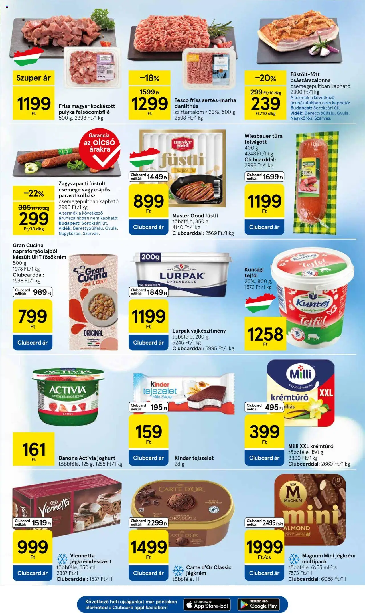 Tesco akciós ujság - amely érvényes a következő dátumtól: 14.08.2025 | Oldal: 3 | Termékek: Krémtúró, Tejszelet, Tejföl, Jégkrém