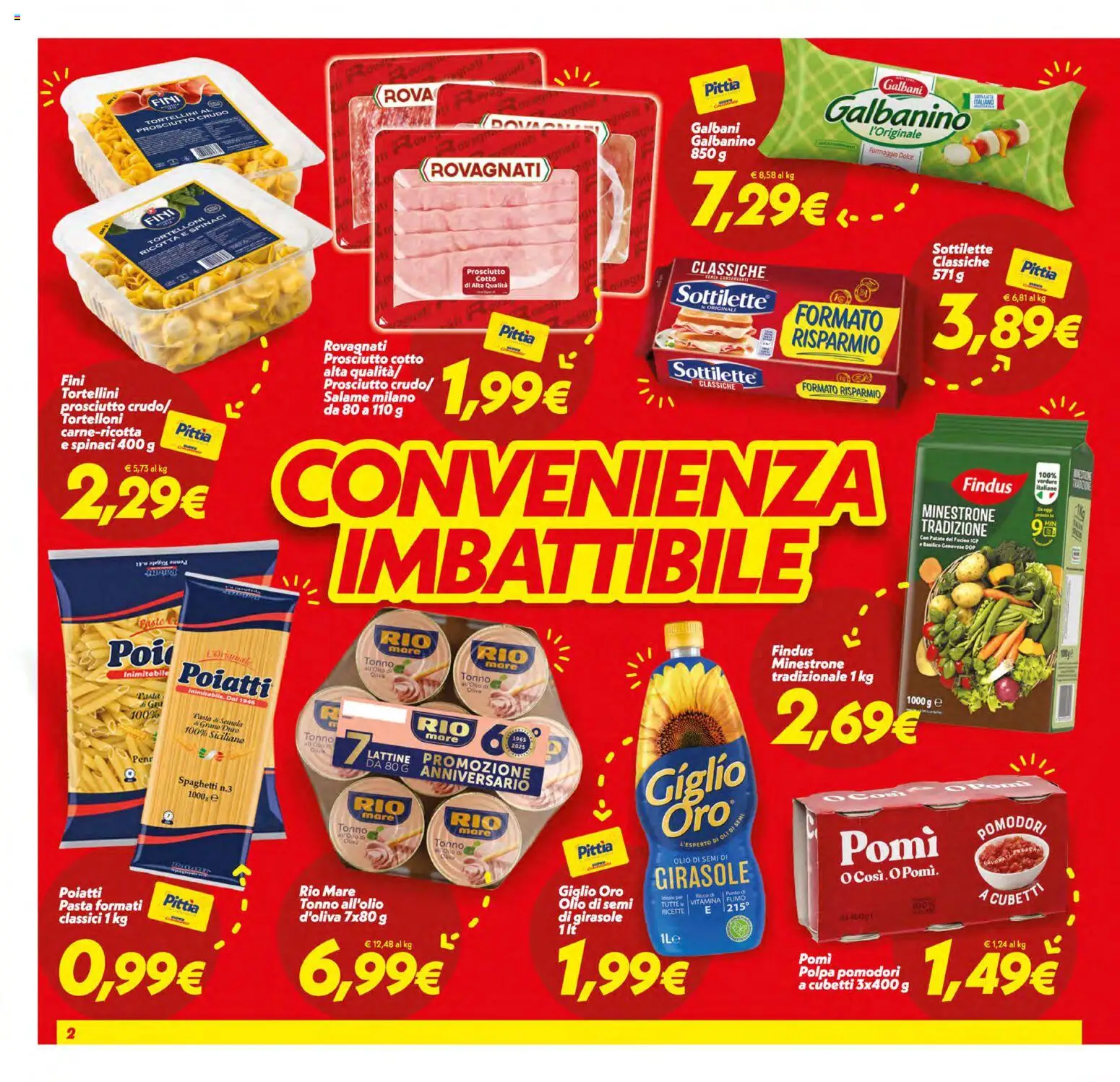 Volantino SuperConveniente del 13.01.2026 | Pagina: 2 | Prodotti: Minestrone, Prosciutto, Ricotta, Penne
