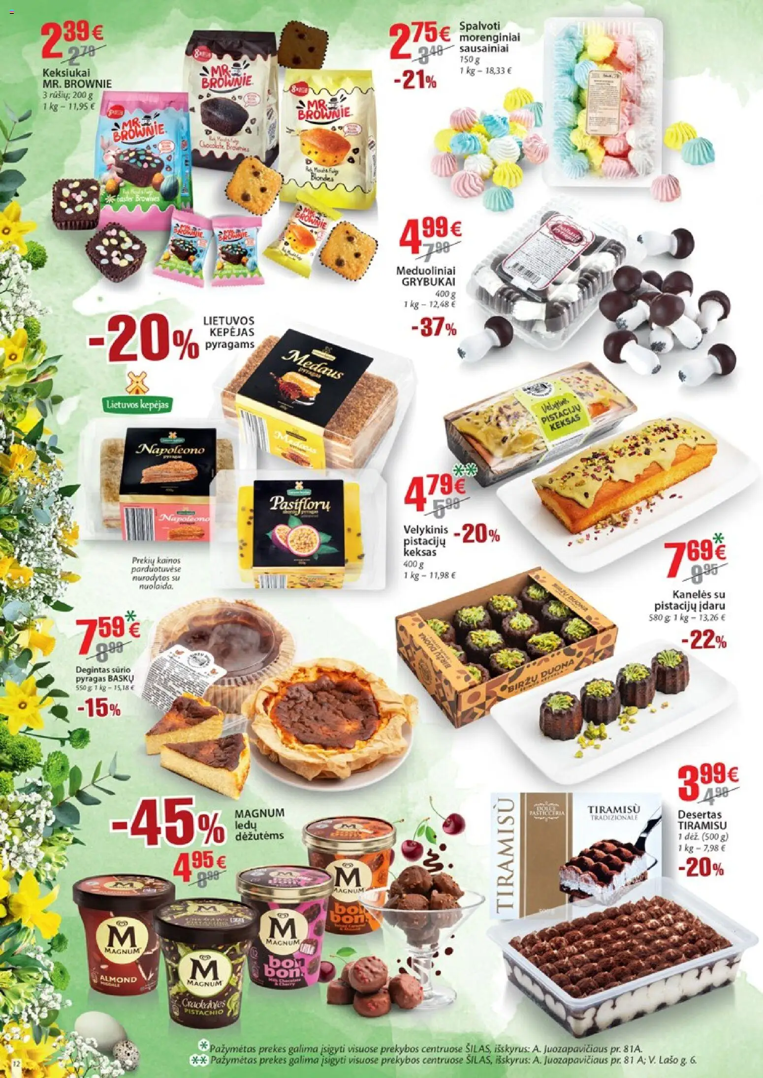 Šilas akcijos nuo 25.03.2026 | Puslapis: 12 | Prekių: Sausainiai, Pyragas, Duona