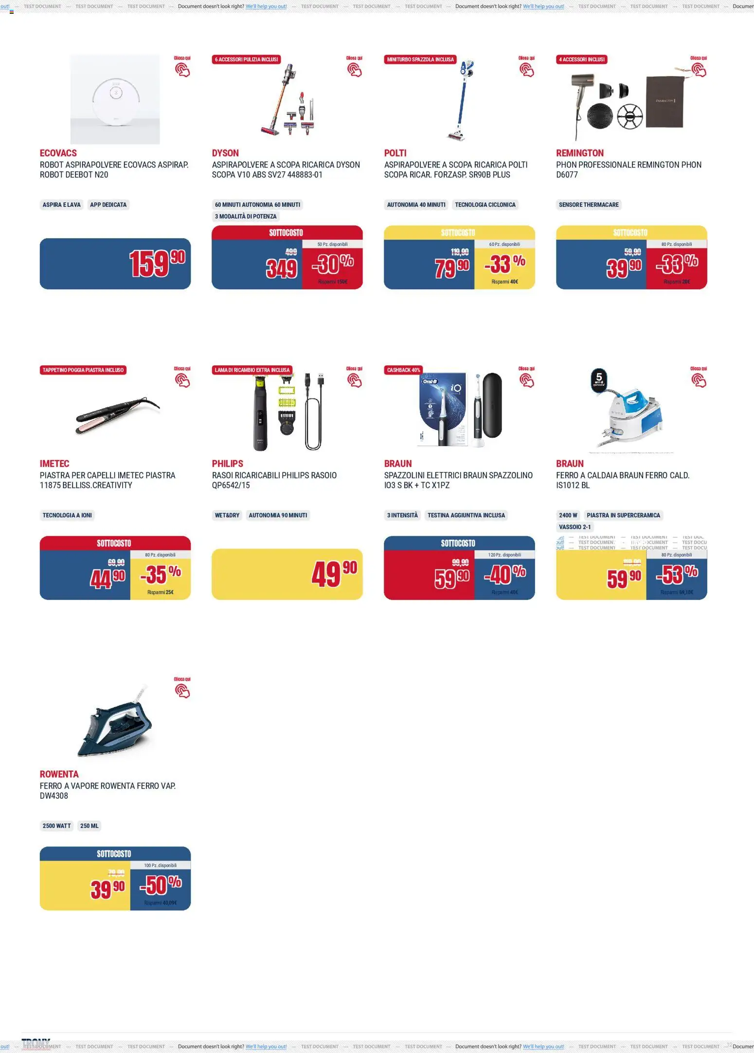 Volantino Trony del 13.12.2025 | Pagina: 12 | Prodotti: Rasoio, Scopa, Aspirapolvere, Dyson