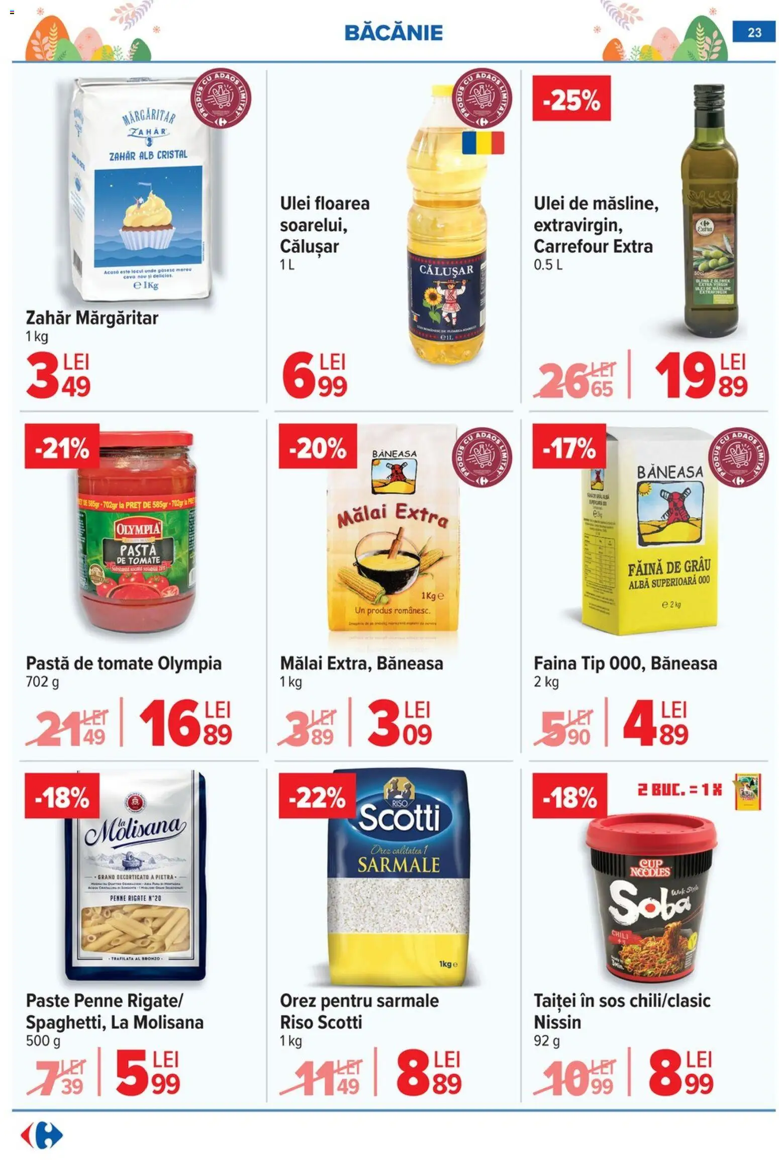 Noul catalog Carrefour – valabil de la 06.04.2026 | Pagină: 29 | Produse: Orez, Mălai, Sos, Zahăr