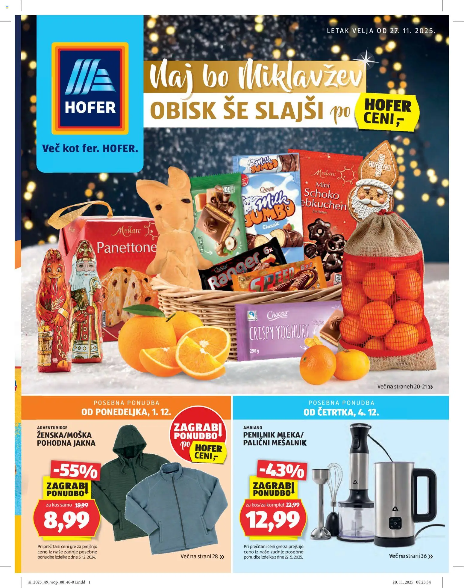 Hofer SI katalog | vrijedi od 27.11.2025 | Stranica: 1 | Proizvodi: Panettone, Jakna