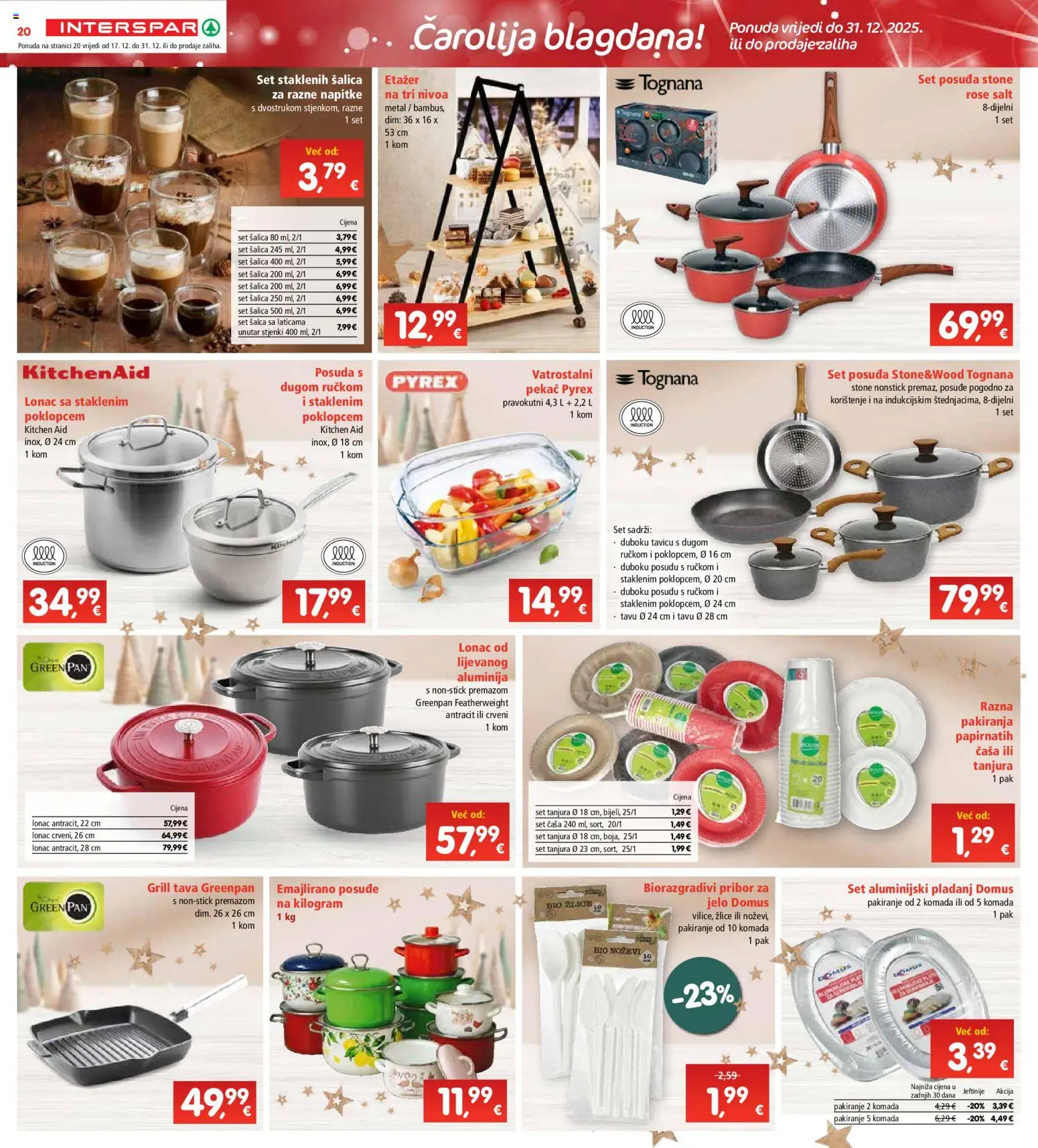 Interspar katalog | vrijedi od 17.12.2025 | Stranica: 23 | Proizvodi: Grill tava, Šalica, Lonac, Pladanj