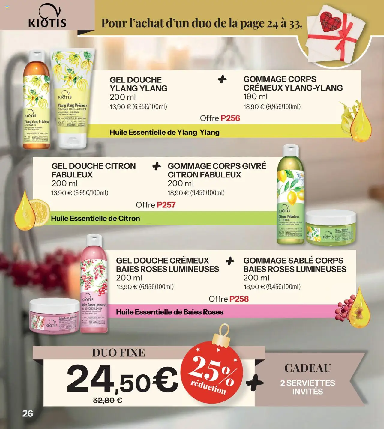 {H1} | Page: 26 | Produits: Huile essentielle, Citron, Gommage, Douche