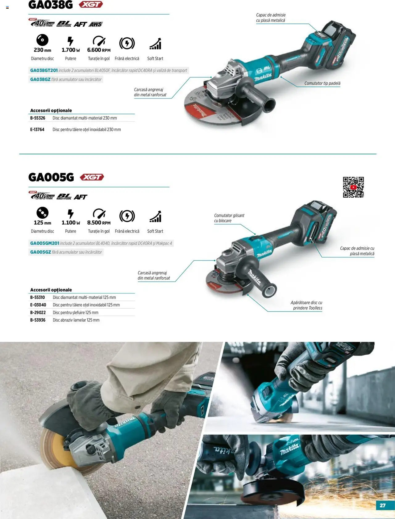 Noul catalog Makita – valabil de la 14.05.2025 | Pagină: 27 | Produse: Valiză, Încărcător, Disc, Carcasă