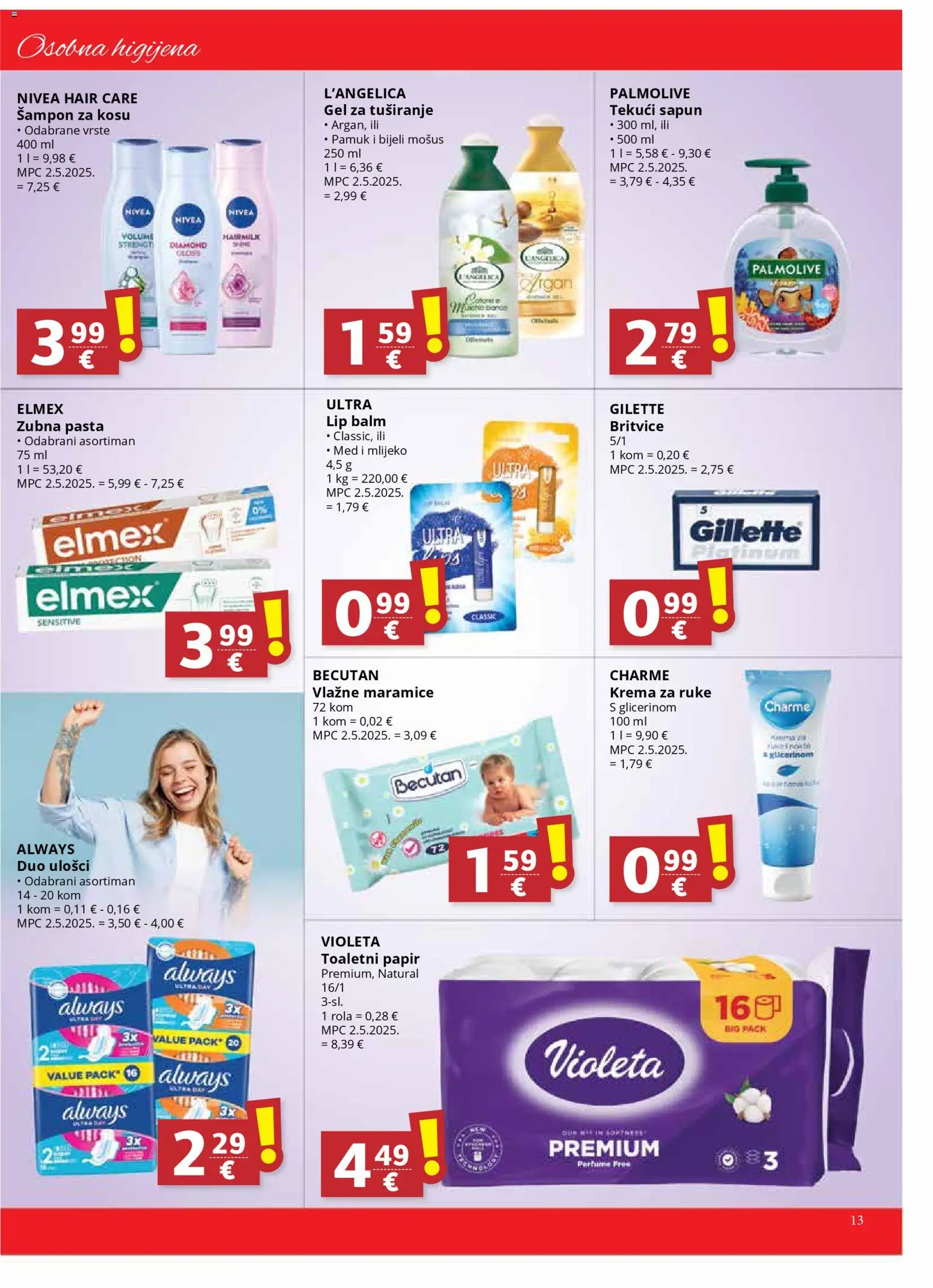 Ribola katalog | vrijedi od 22.10.2025 | Stranica: 13 | Proizvodi: Šampon, Gel za tuširanje, Pasta, Violeta