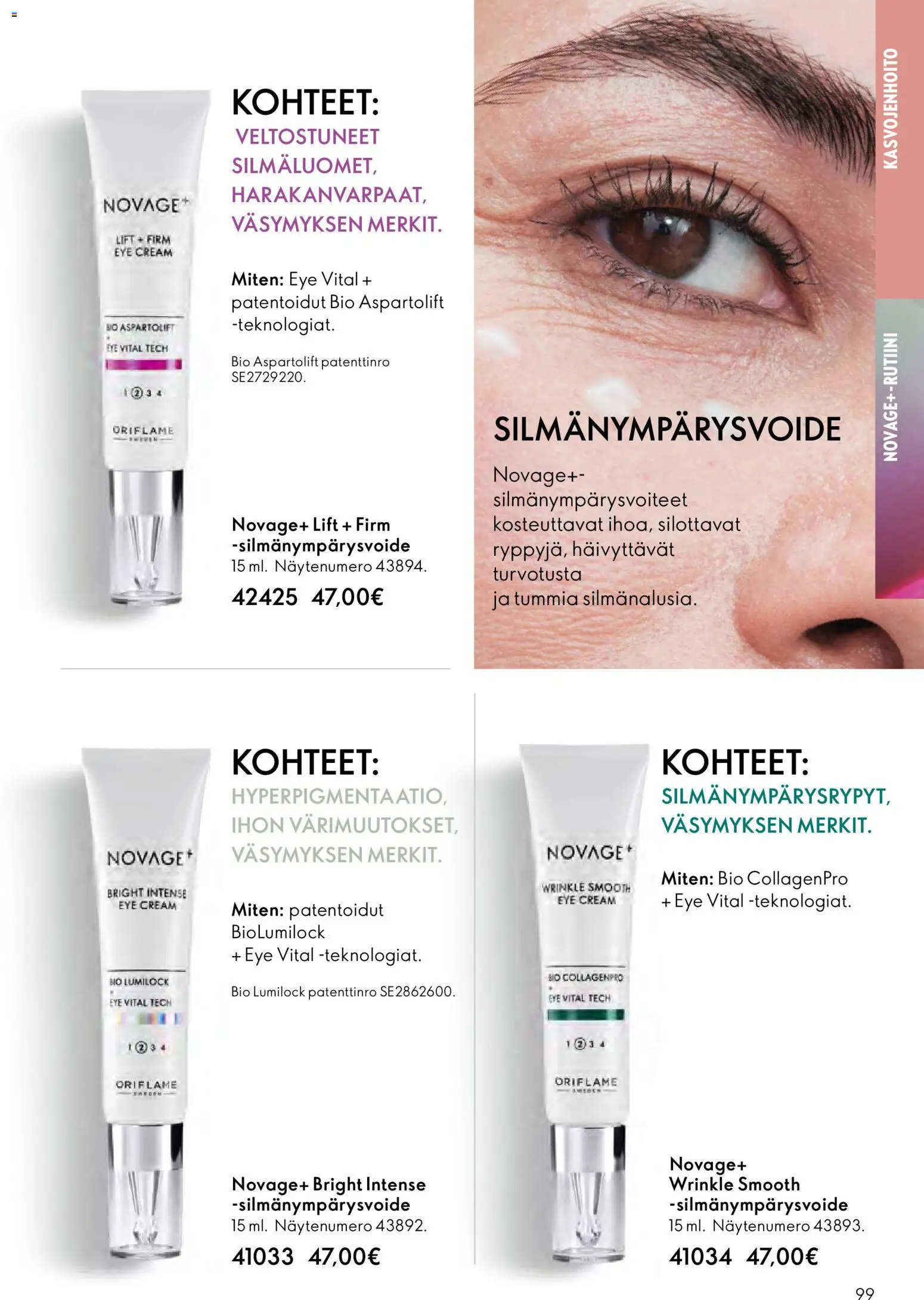 Oriflame - Esite 17 – voimassa 10.12.2025 alkaen | Sivu: 99 | Tuotteet: Silmänympärysvoide