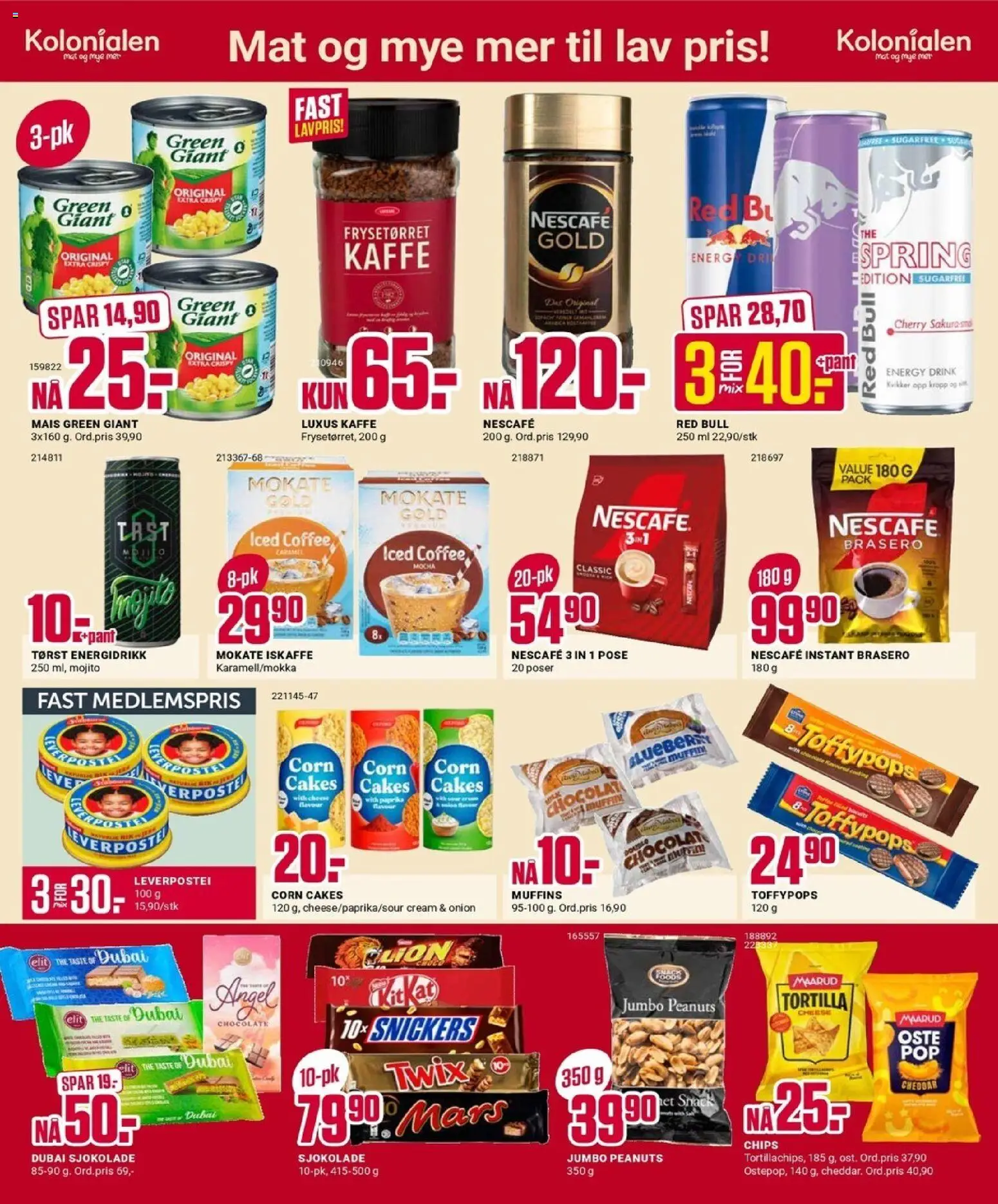 {H1} | Side: 2 | Produkter: Sjokolade, Paprika, Leverpostei, Energidrikk