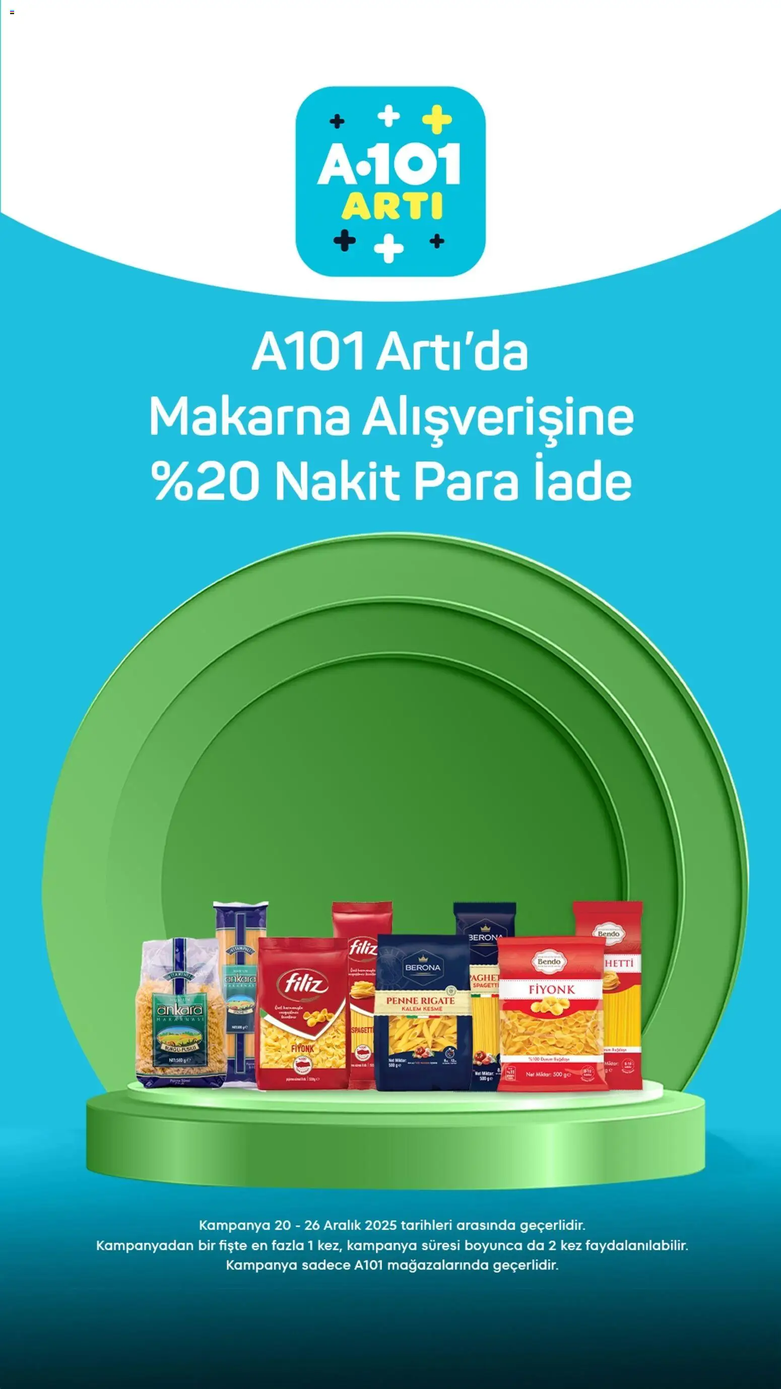 A101 Arti - 20.12.2025 tarihinden itibaren geçerlidir | Sayfa: 8 | Ürünler: Makarna