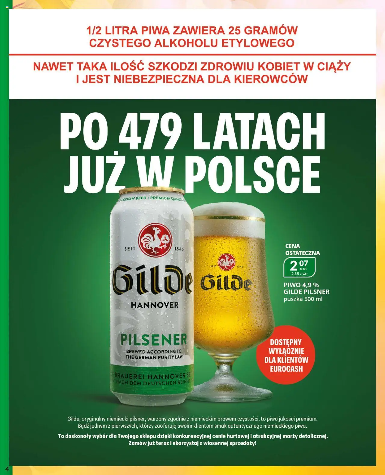 Eurocash Gazetka - Katalog Alkoholowy C&C od 01.10.2025 | Strona: 4 | Produkty: Piwo