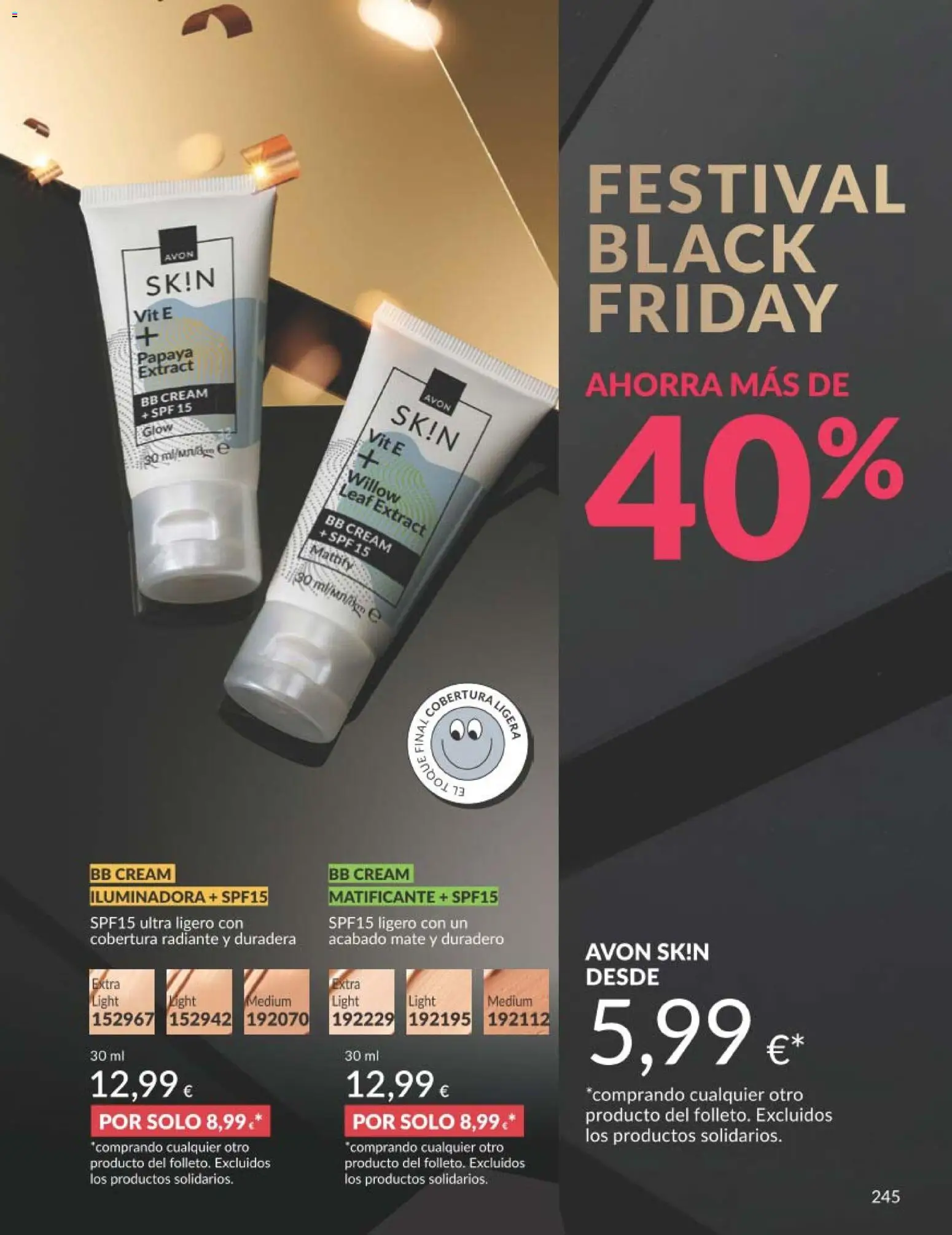Catálogo AVON campaña 11 Black Friday │ válido desde el 01.11.2025 | Página: 245 | Productos: BB cream, BB cream iluminadora