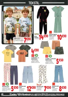 E.leclerc katalog akcije – veljaven od 18.03.2026 | Stran: 46 | Izdelki: Trenirka, Majica, Hlace, Kratke hlace