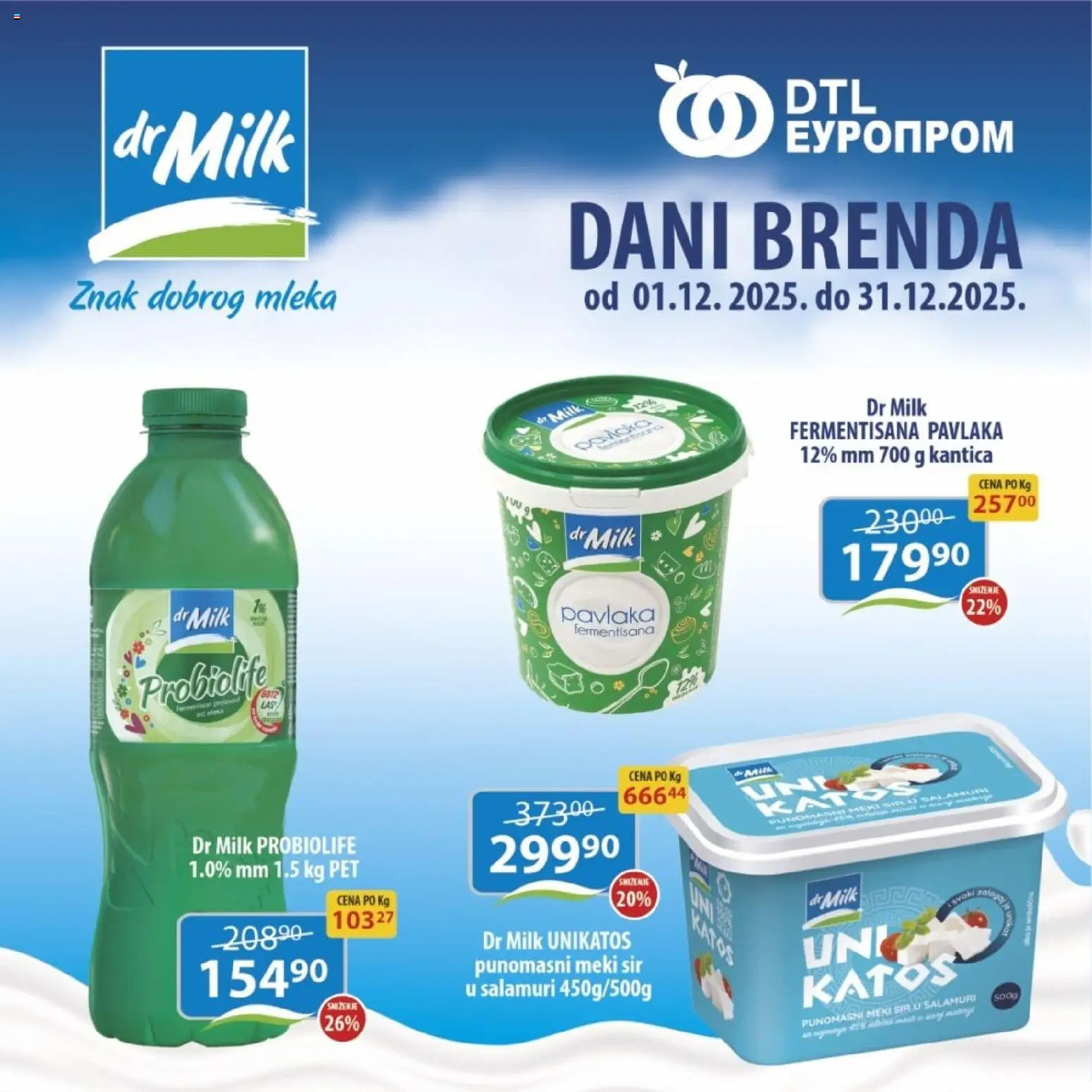 Europrom katalog - važi od 08.12.2025 | Strana: 2 | Proizvode: Sir, Pavlaka