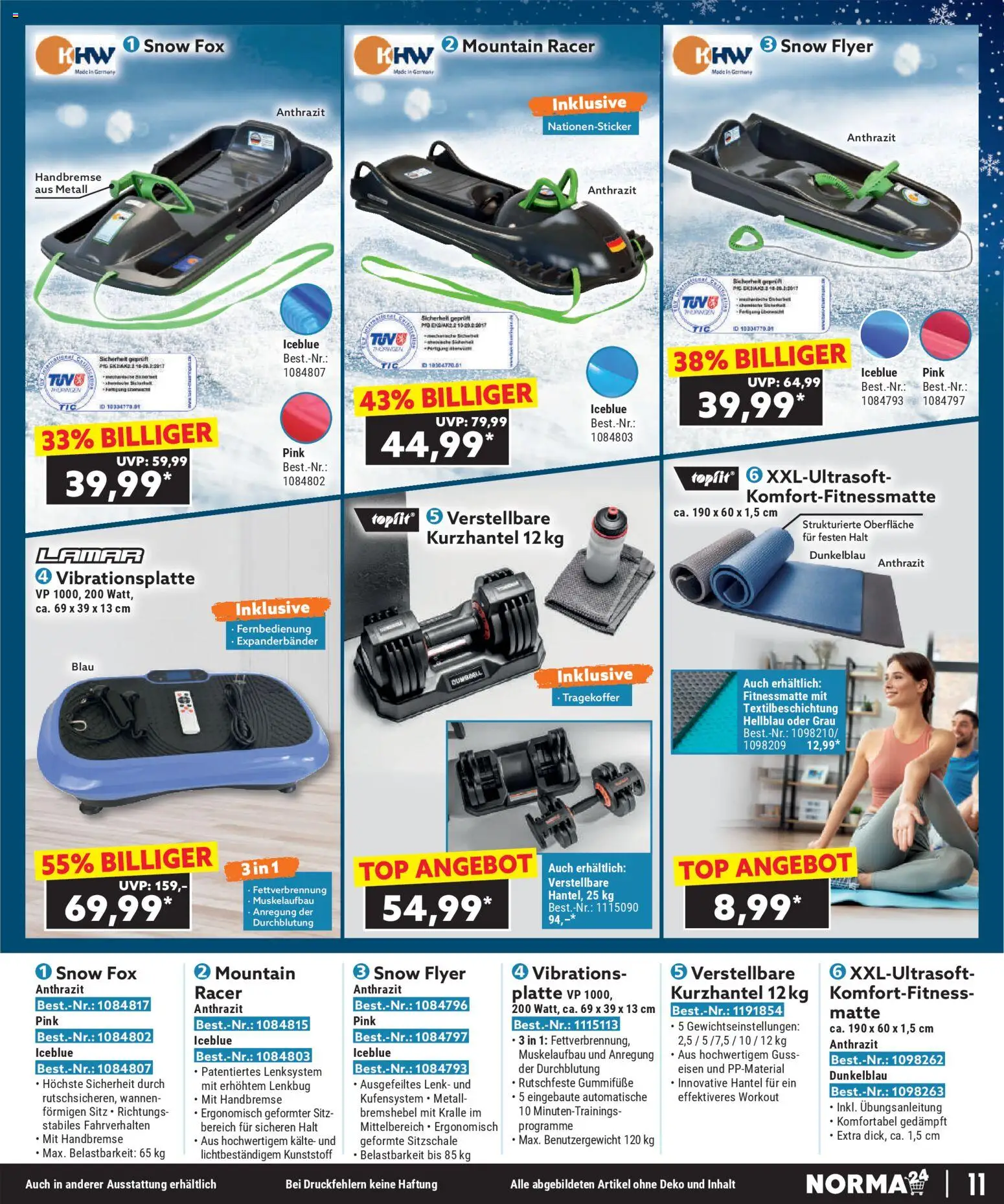 Norma Bestellmagazin Januar 2026 – gültig ab 01.01.2026 | Seite: 11 | Produkte: Top