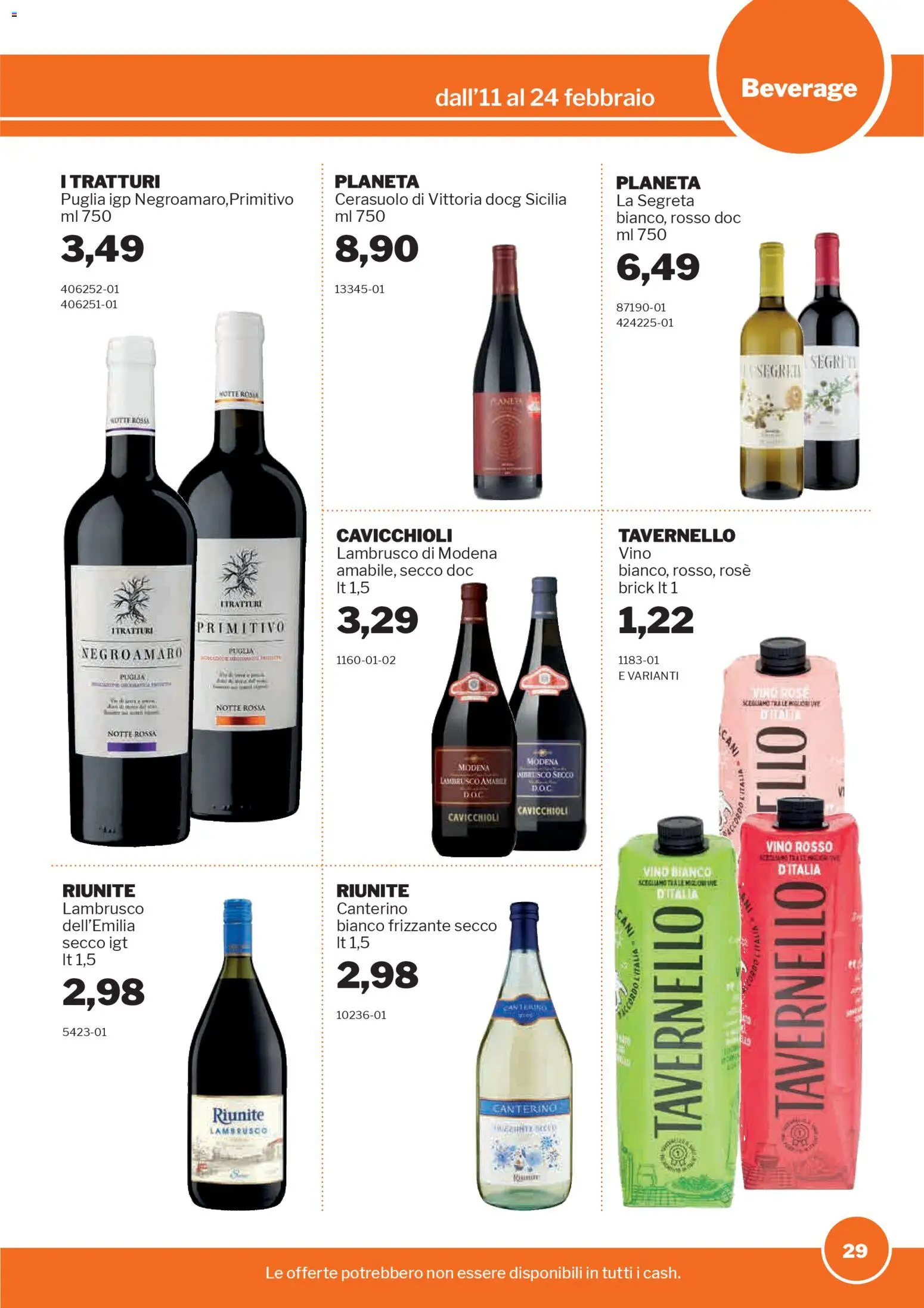 Volantino Sogegross del 11.02.2026 | Pagina: 29 | Prodotti: Vino, Vino rosso