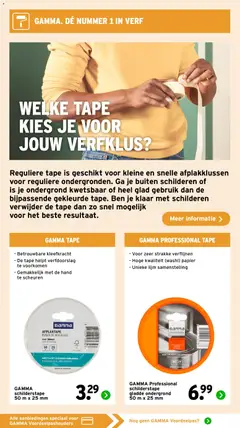 GAMMA - Verfspecial - Voorbeeld van een folder van GAMMA, geldig van 16.02.2026 | Pagina: 9 | Producten: Lijm, Papier, Tape