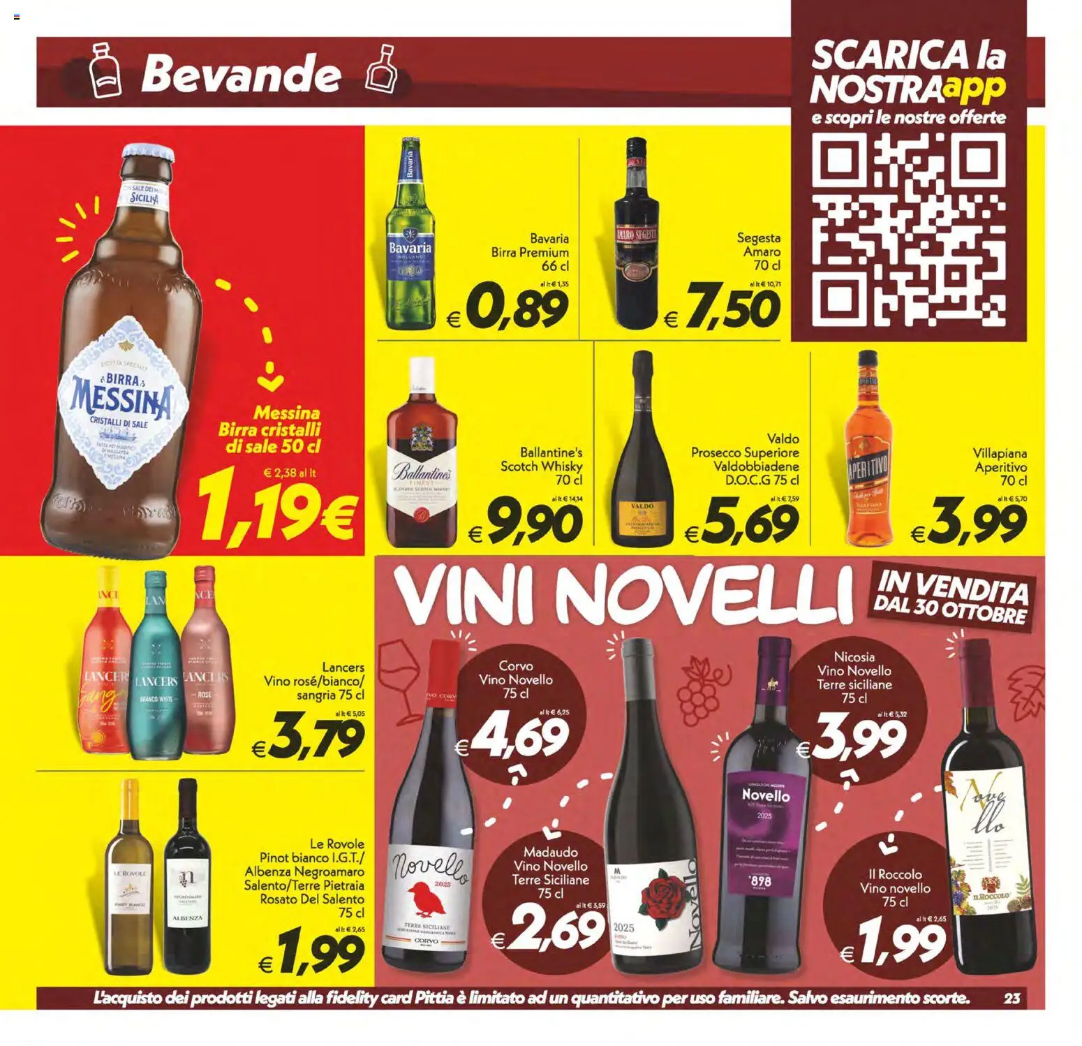 Volantino SuperConveniente del 24.10.2025 | Pagina: 23 | Prodotti: Birra, Whisky, Amaro, Aperitivo