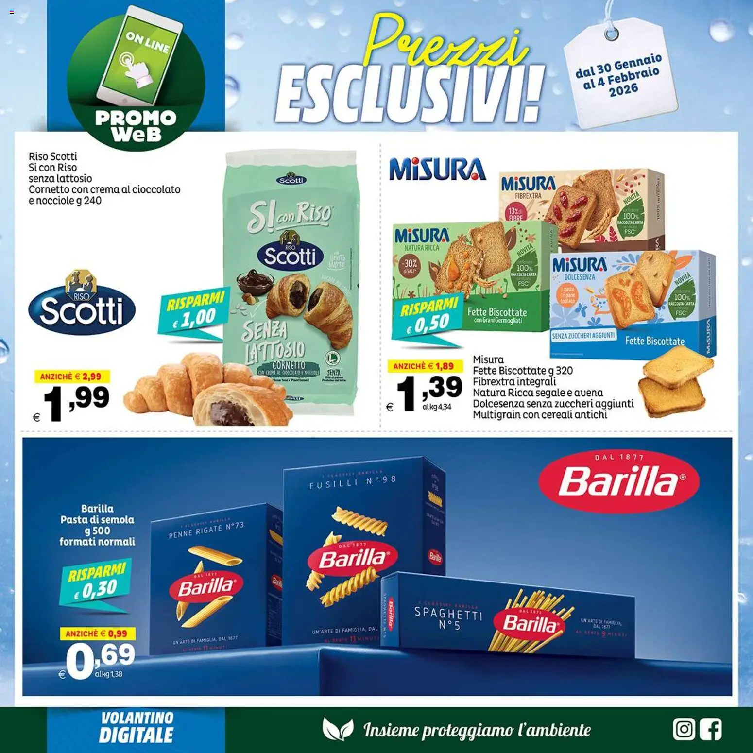 Volantino Elite Supermercati del 30.01.2026 | Pagina: 8 | Prodotti: Cioccolato, Pasta, Nocciole, Fette biscottate