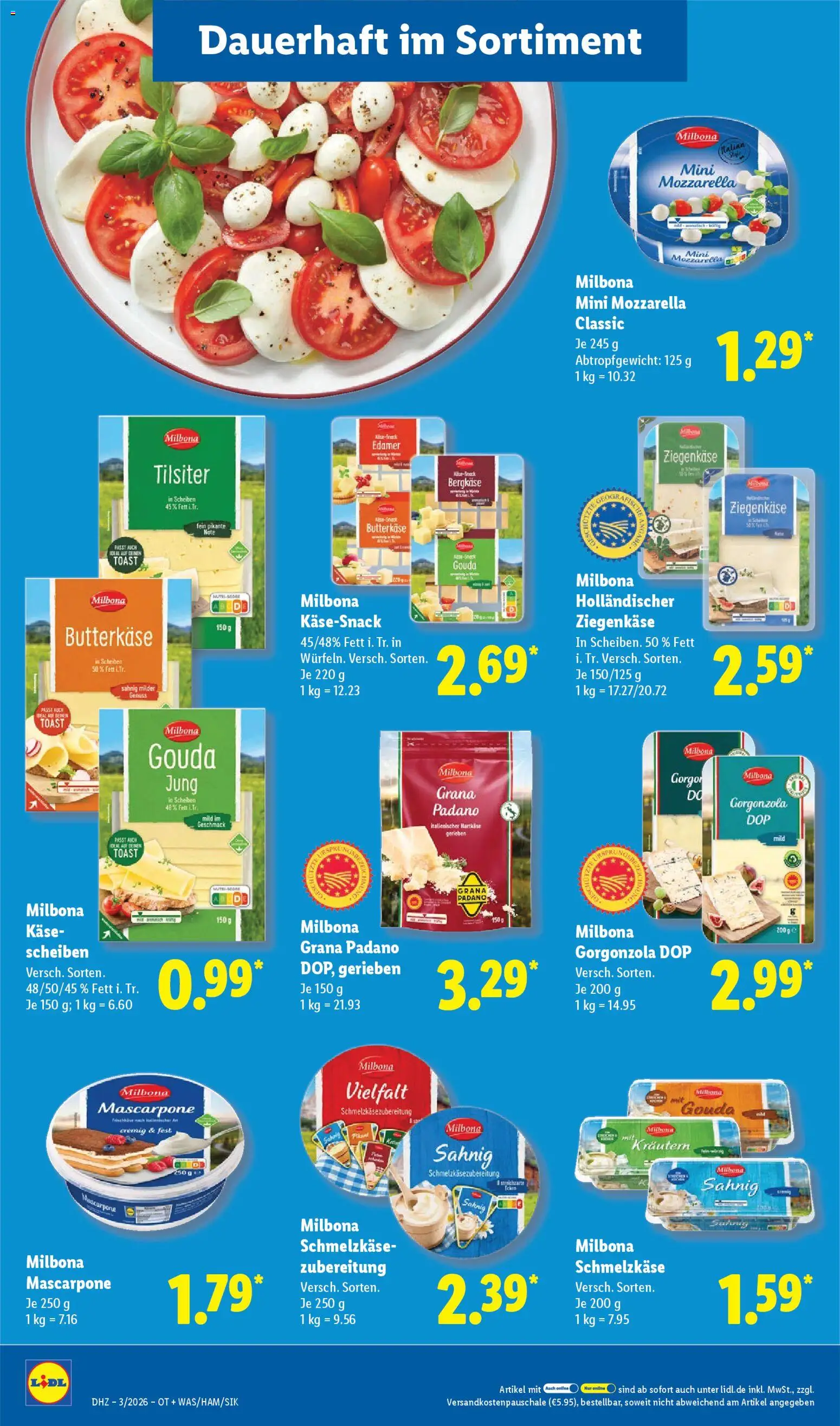 Lidl Prospekt Grimma – gültig ab 12.01.2026 | Seite: 22 | Produkte: Toast, Mozzarella, Gouda, Frischkase
