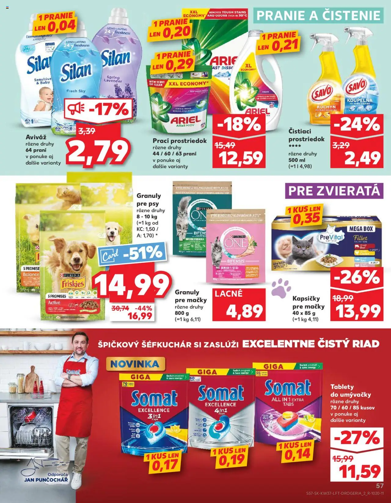 Nové Kaufland akcie – leták je platný od 11.09.2025 | Strana: 57 | Produkty: Stan, Savo, Aviváž, Čistiaci prostriedok