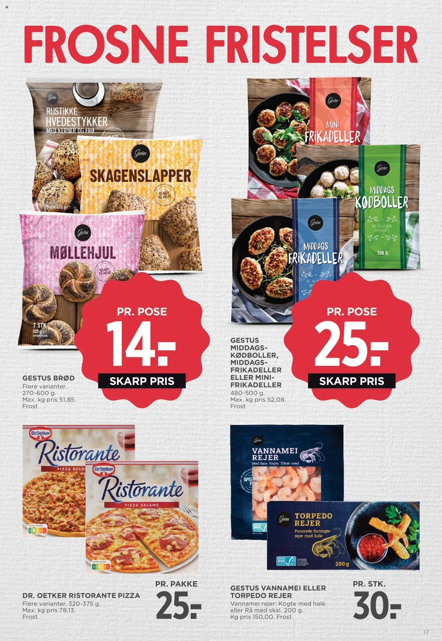 Meny tilbudsavis – gyldig fra 30.01.2026 | Side: 22 | Produkter: Brød, Pizza, Frikadeller, Rejer