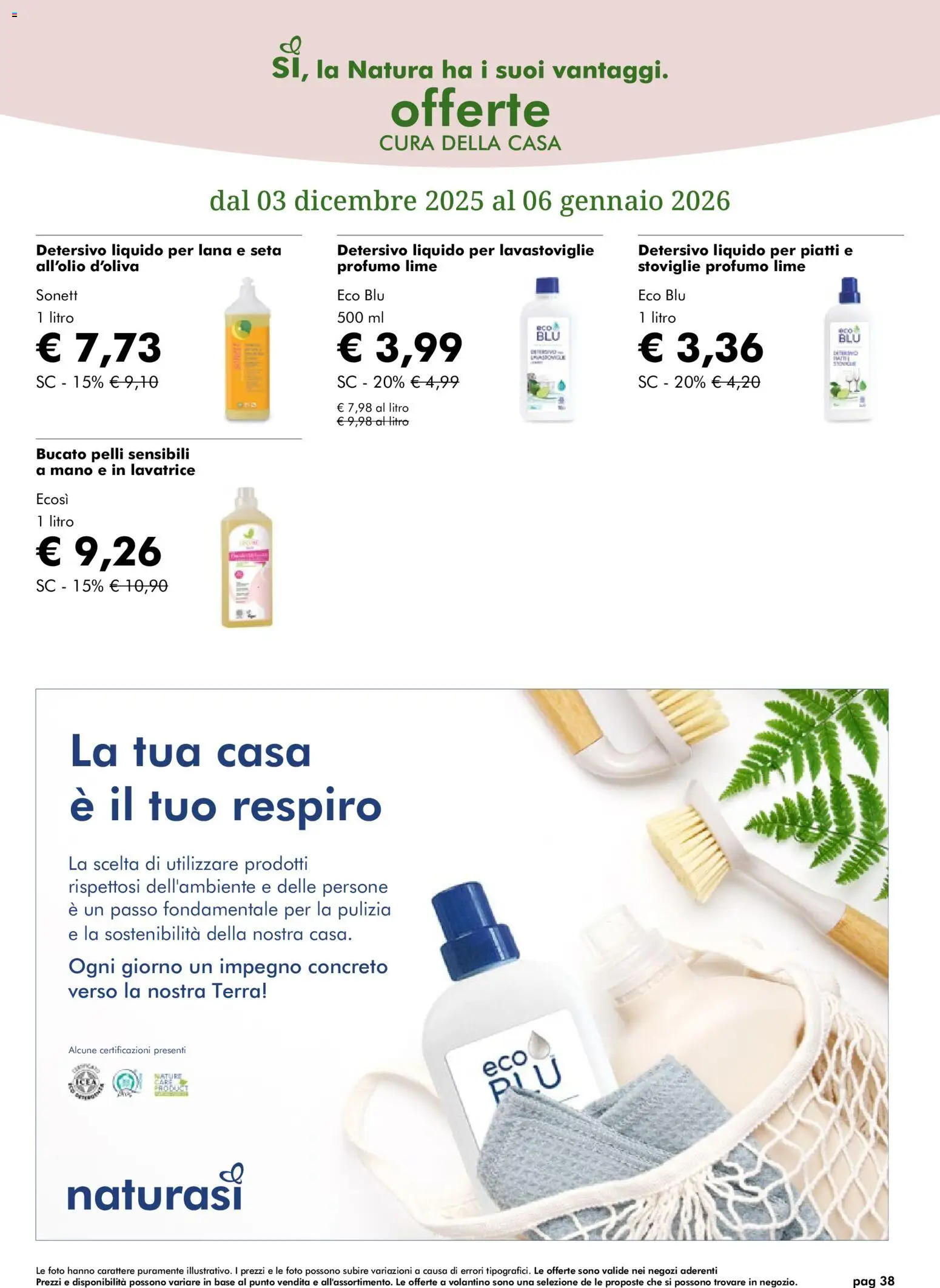 Volantino Natura Sì del 03.12.2025 | Pagina: 38