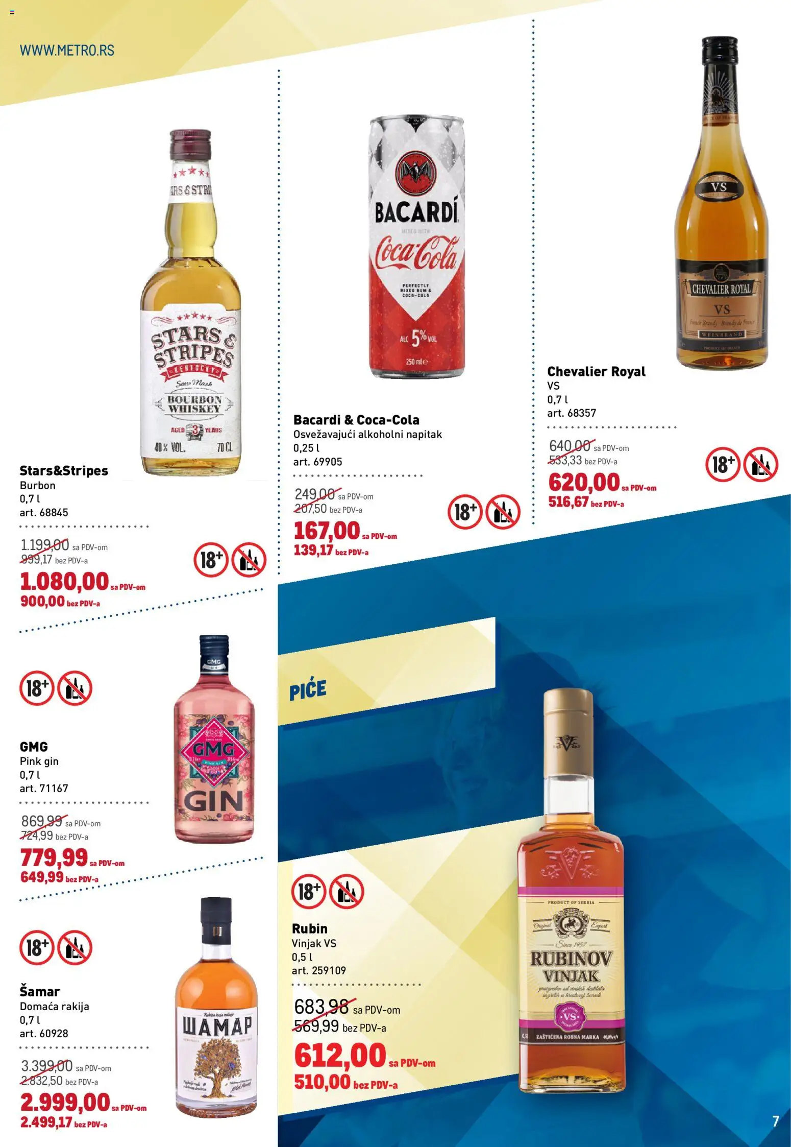 Metro katalog - važi od 05.03.2026 | Strana: 7 | Proizvode: Burbon, Rakija, Gin
