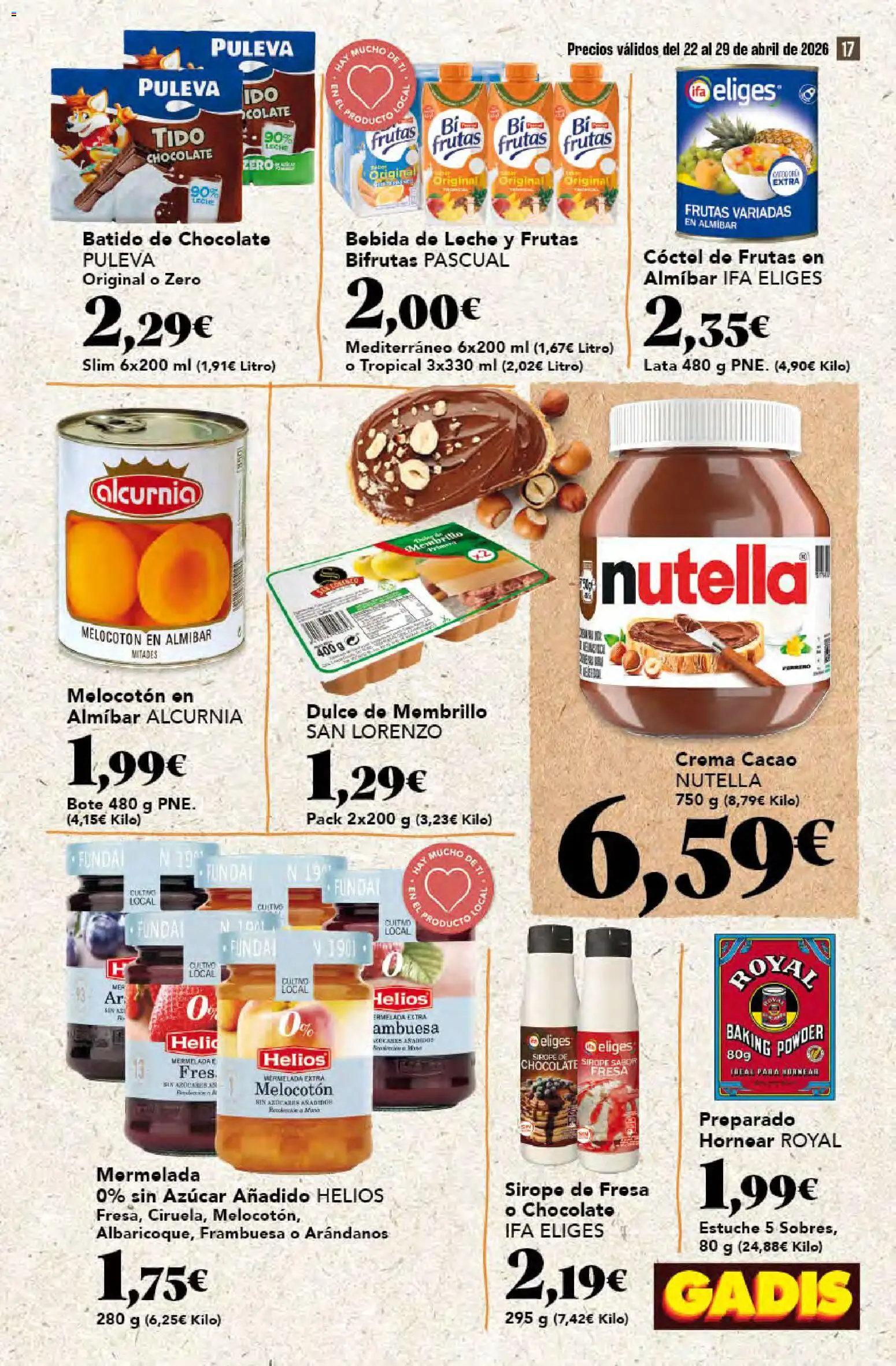 Gadis folleto │ válido desde el 22.04.2026 | Página: 17 | Productos: Leche, Chocolate, Φρυγανιές σικάλεως