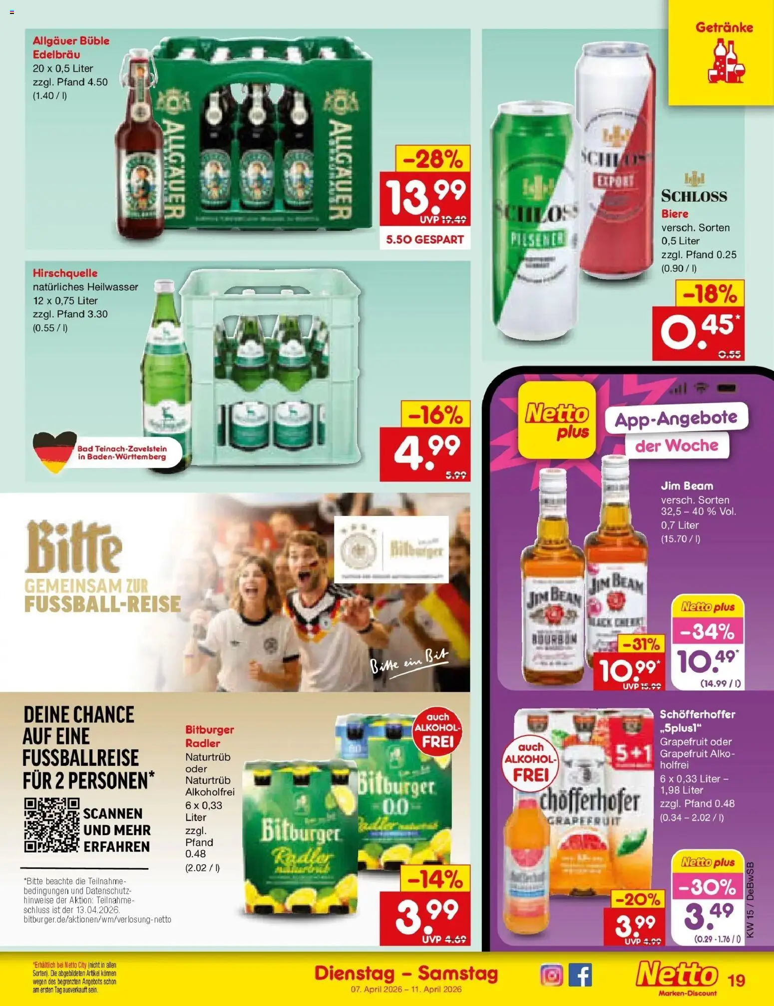 Netto Marken-Discount Prospekt Waiblingen-Bittenfeld	 – gültig ab 05.04.2026 | Seite: 21 | Produkte: Jim beam, Bad, Grapefruit, Radler