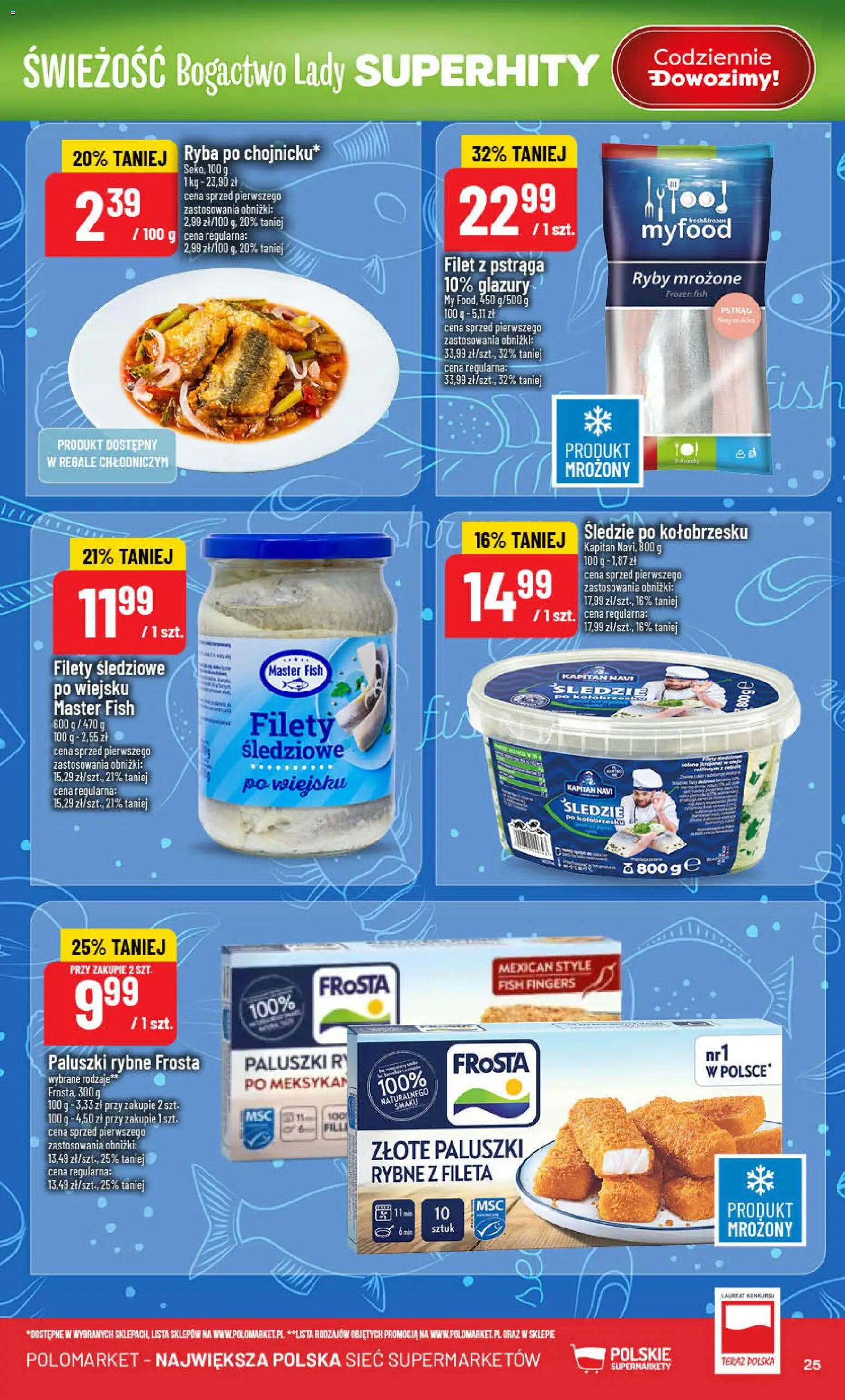 POLOmarket Gazetka od 21.01.2026 | Strona: 25 | Produkty: Paluszki rybne frosta, Paluszki, Ryby, Ryba