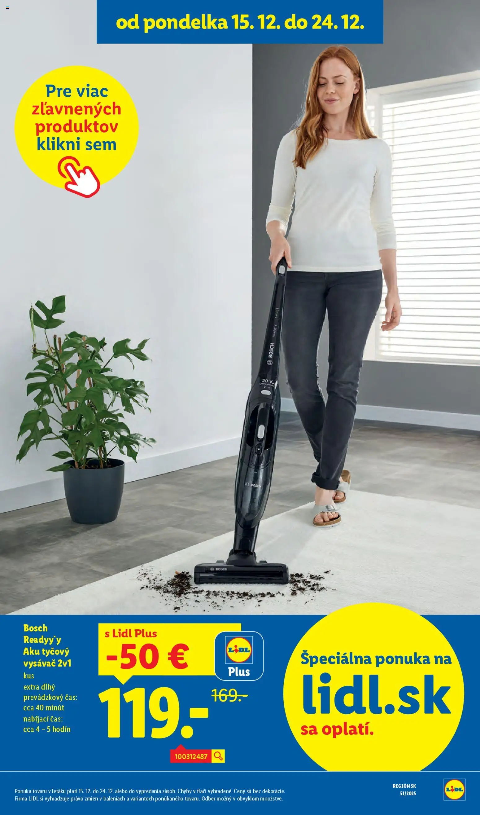 Nové Lidl akcie – leták je platný od 18.12.2025 | Strana: 101 | Produkty: Aku, Bosch, Tyčový vysávač, Vysávač