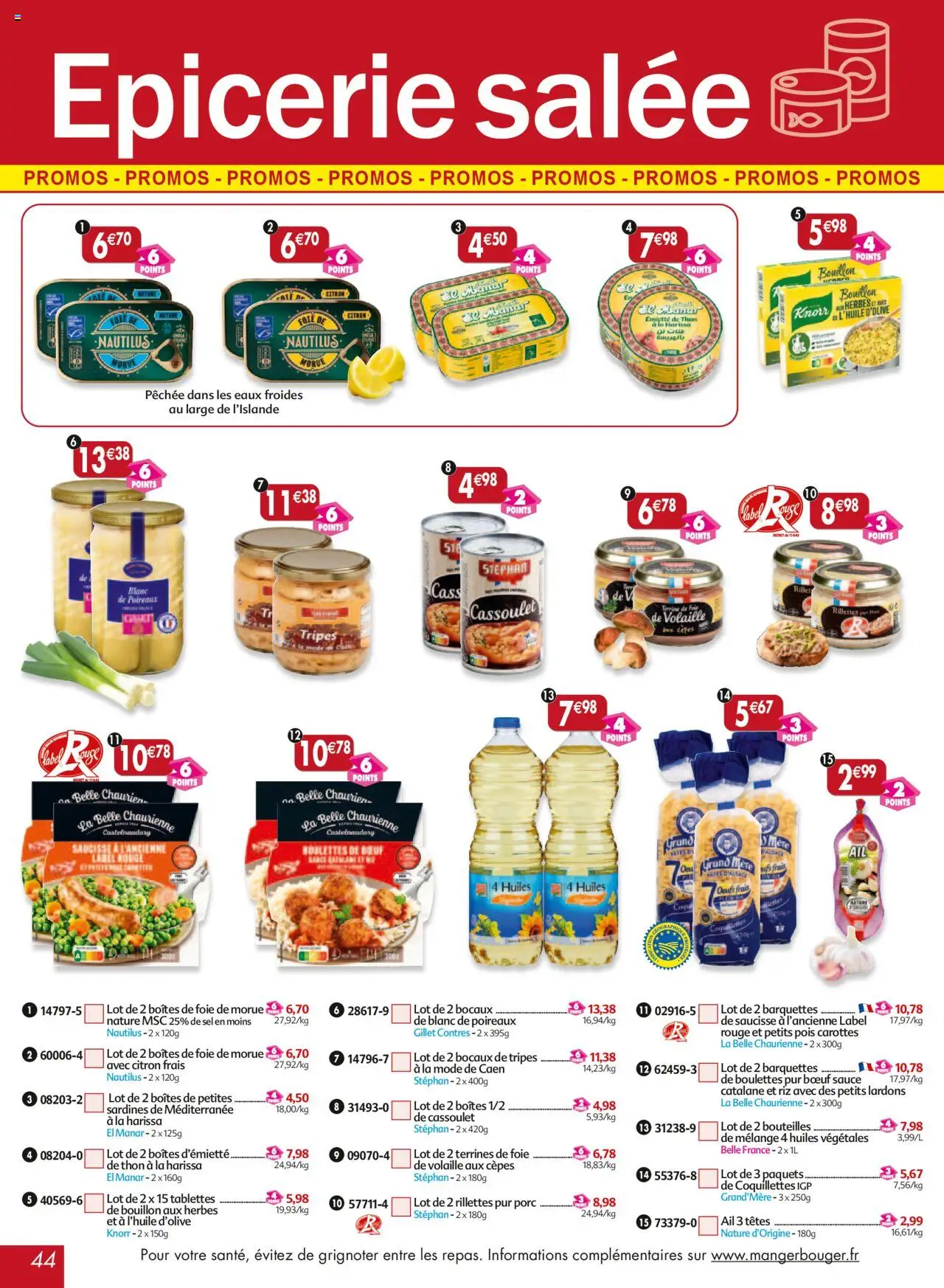  | Page: 44 | Produits: Citron, Sardines, Poireaux, Pois