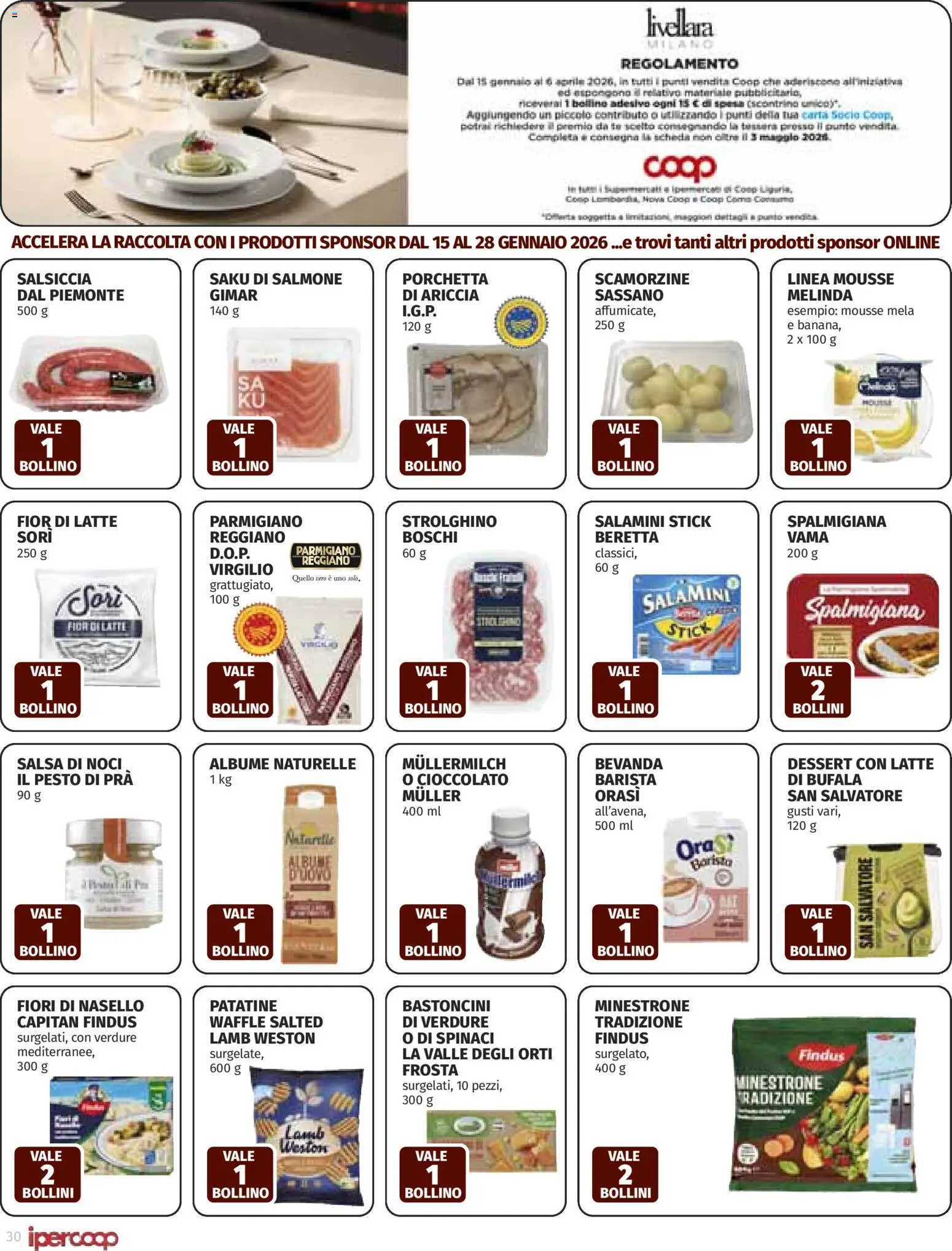 Volantino Ipercoop del 15.01.2026 | Pagina: 30 | Prodotti: Salmone, Tè, Verdure, Pesto